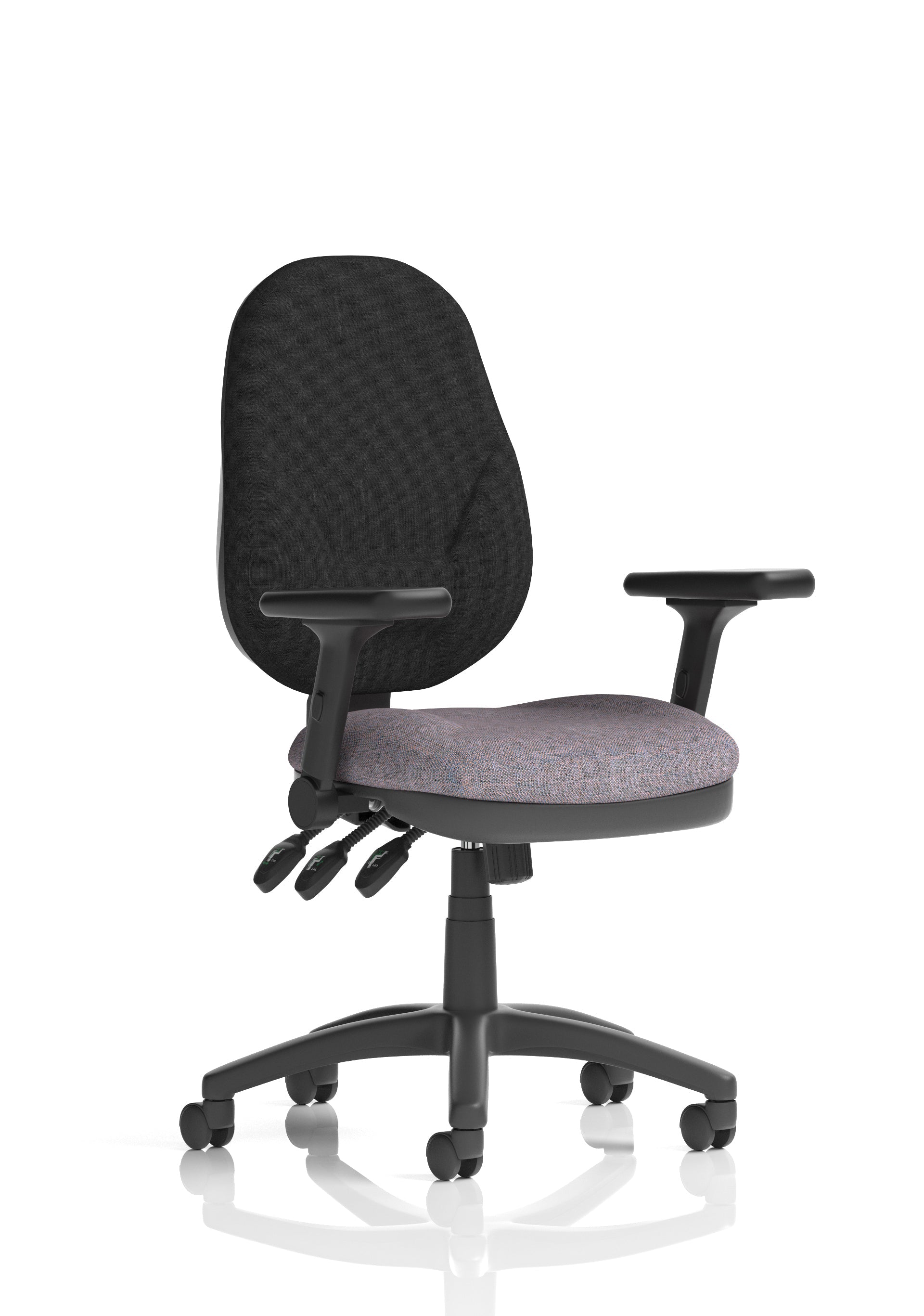 Eclipse Plus XL High Back Task Operator Office Chair In Quest And Rivet Fabric