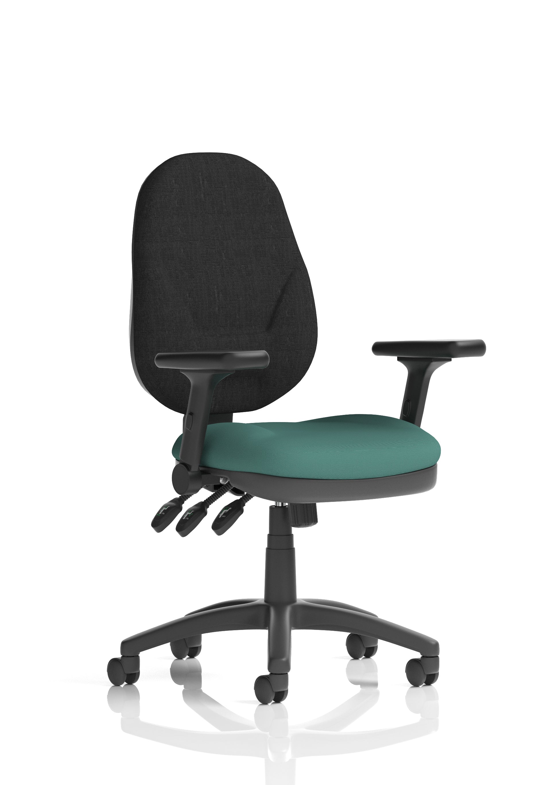 Eclipse Plus XL High Back Task Operator Office Chair In Quest And Rivet Fabric