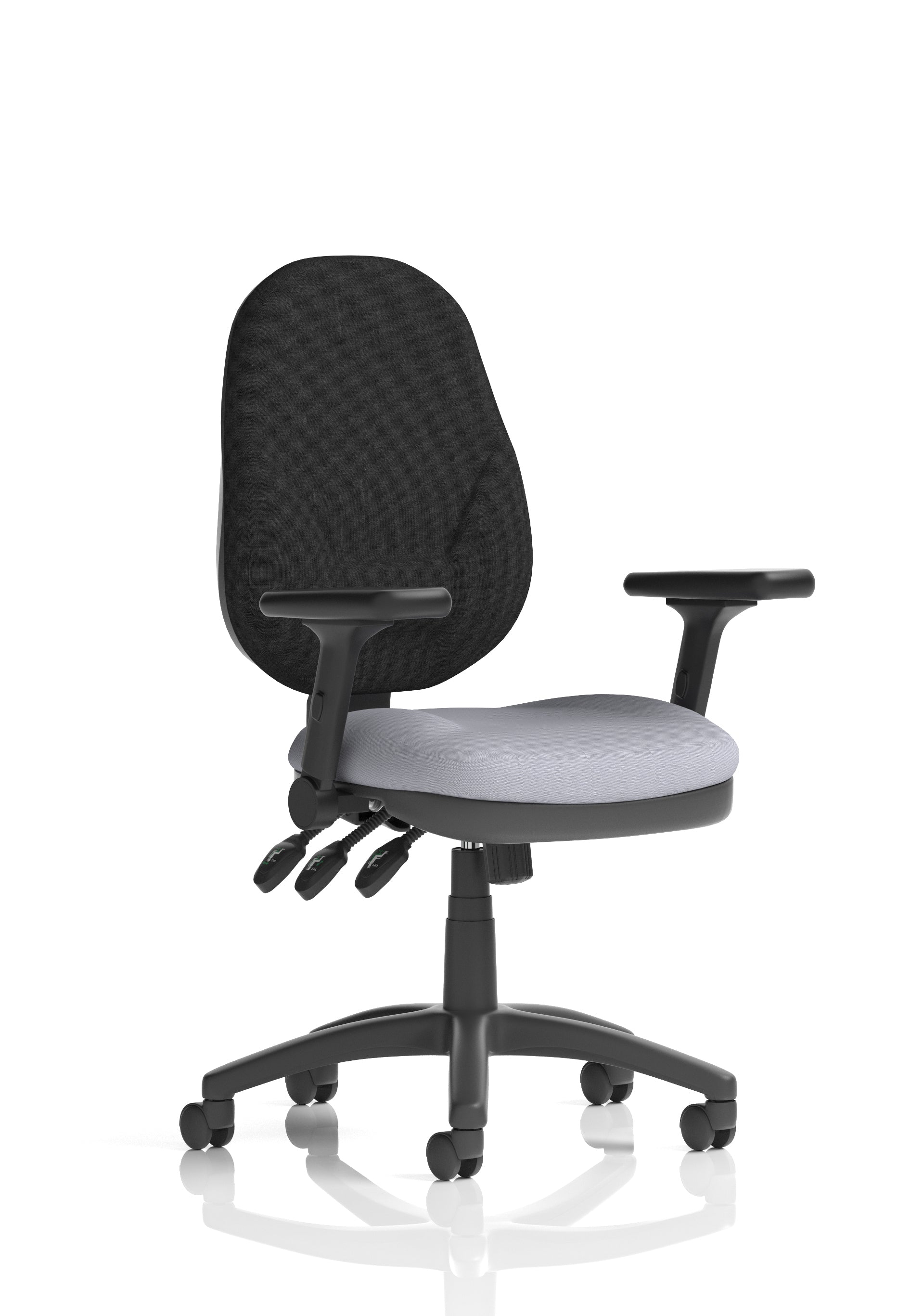 Eclipse Plus XL High Back Task Operator Office Chair In Quest And Rivet Fabric