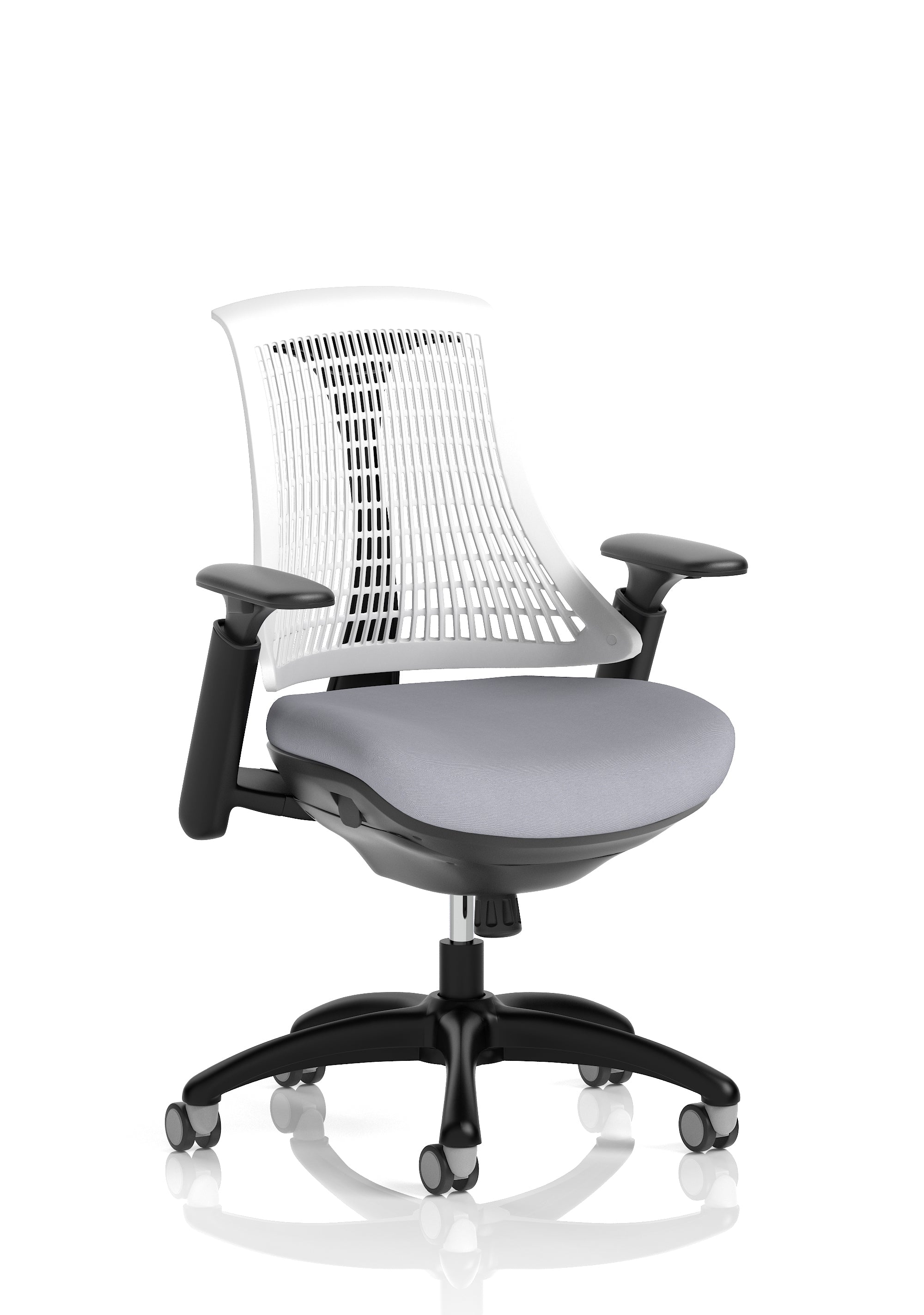 Flex Medium Back Black Frame Task Operator Office Chair with Arms