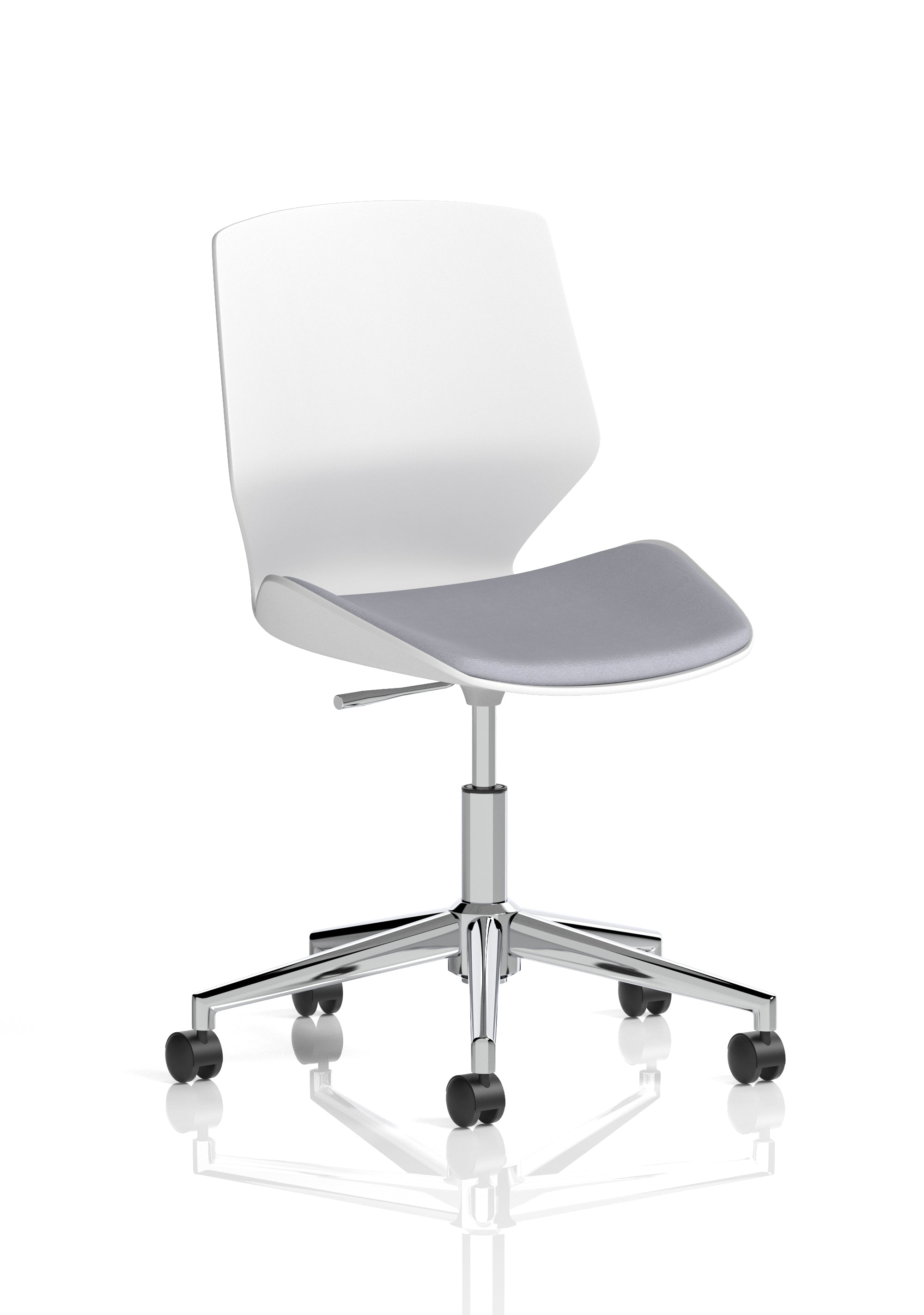 Florence 5 Star Base White Frame Fabric Visitor Chair