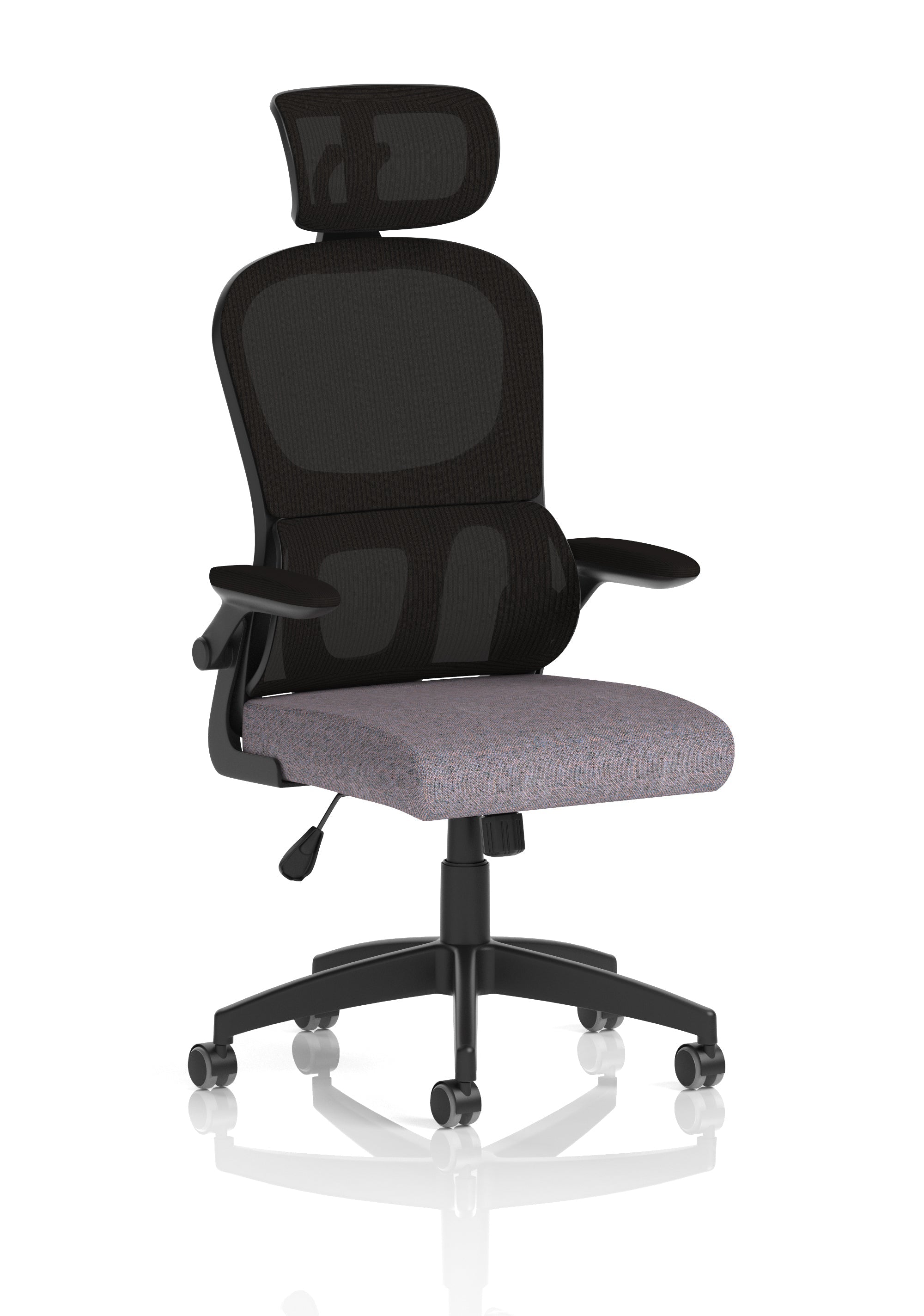 Iris Task Operator Mesh Back Fabric Seat With Headrest