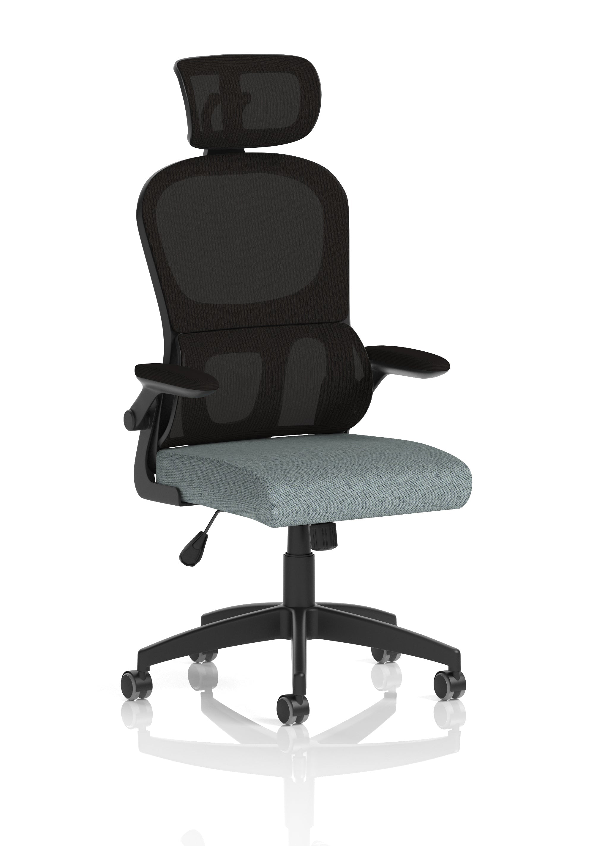 Iris Task Operator Mesh Back Fabric Seat With Headrest