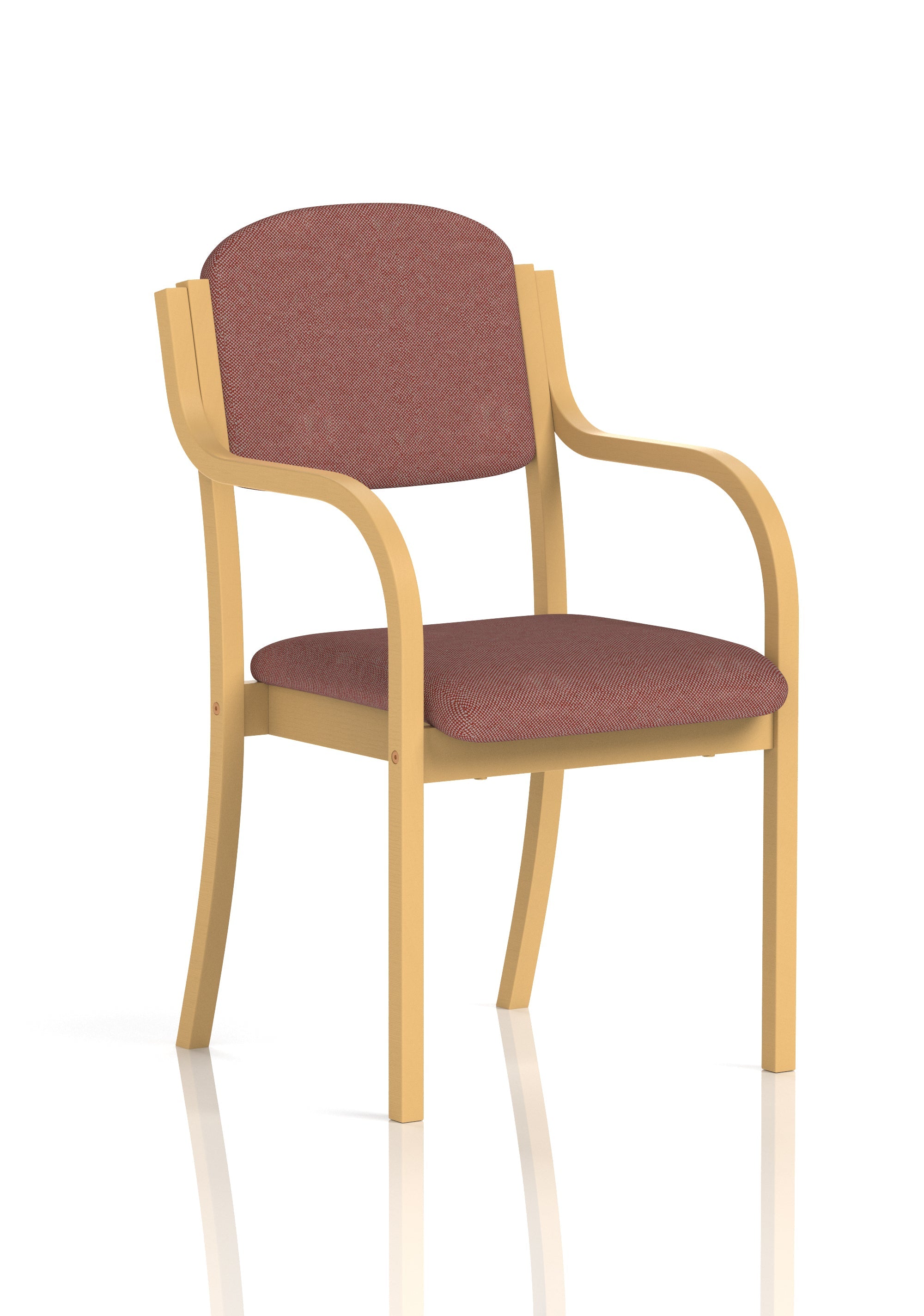 Madrid Wooden Frame Visitor Chair with Arms