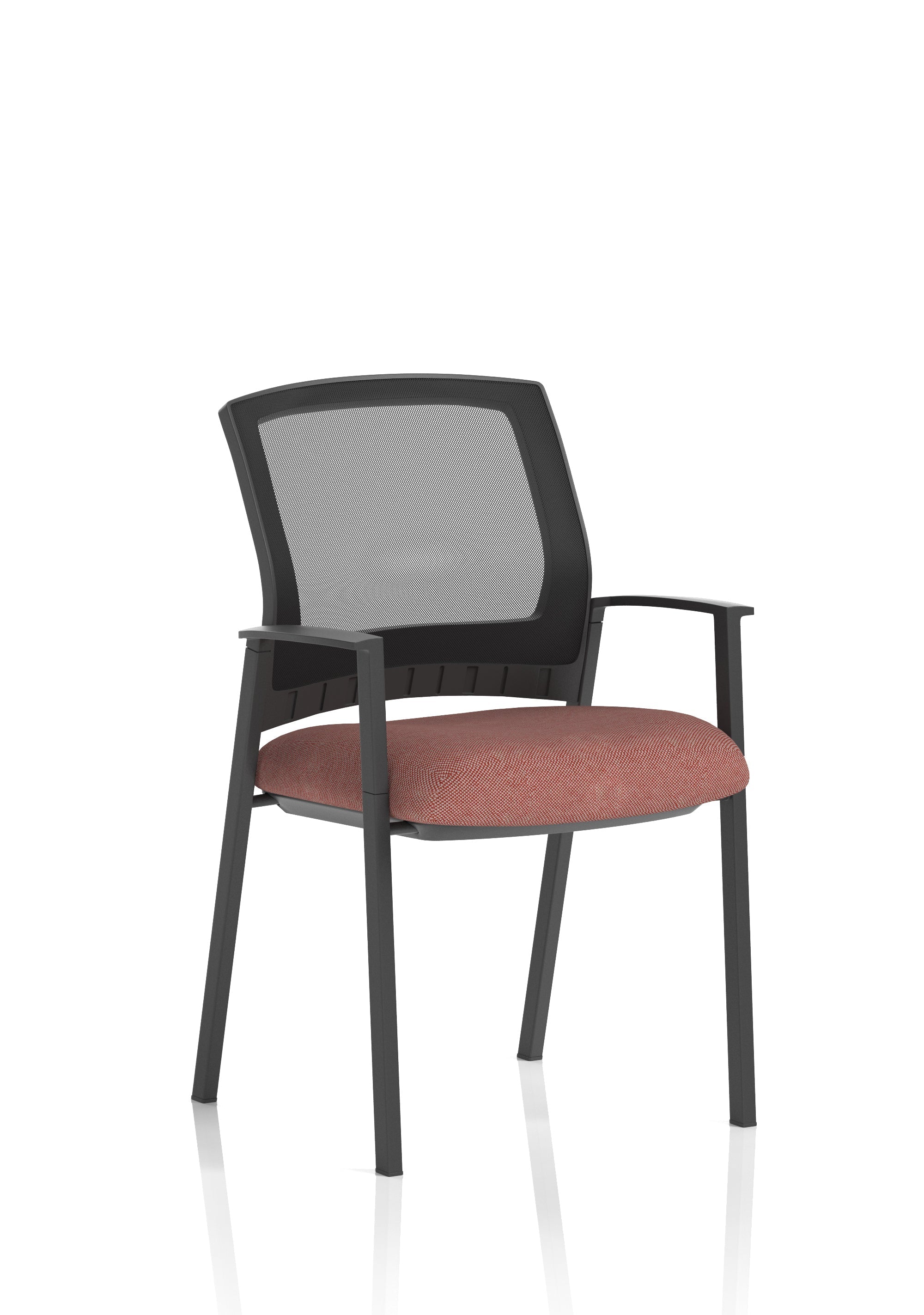 Metro Medium Mesh Back Stacking Visitor Chair with Arms