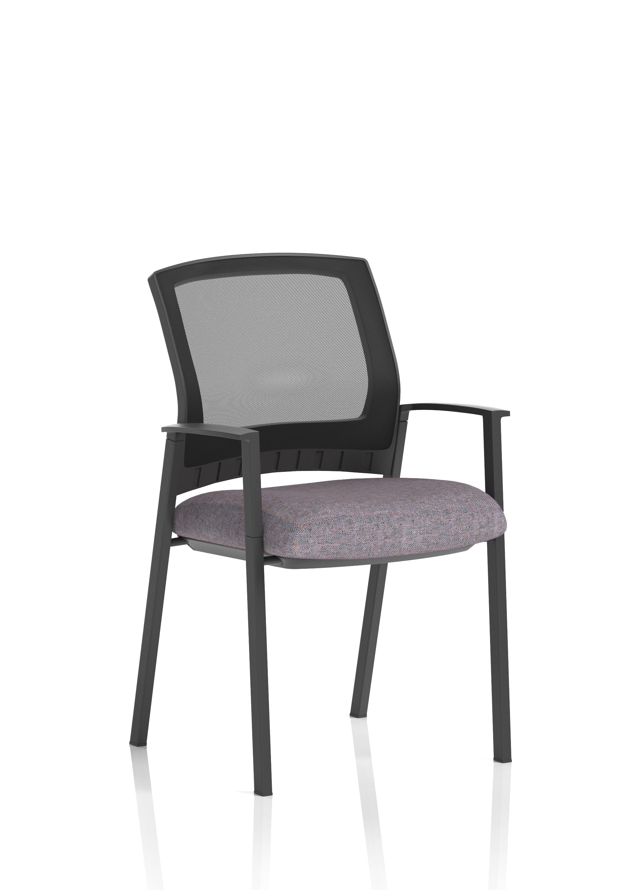 Metro Medium Mesh Back Stacking Visitor Chair with Arms