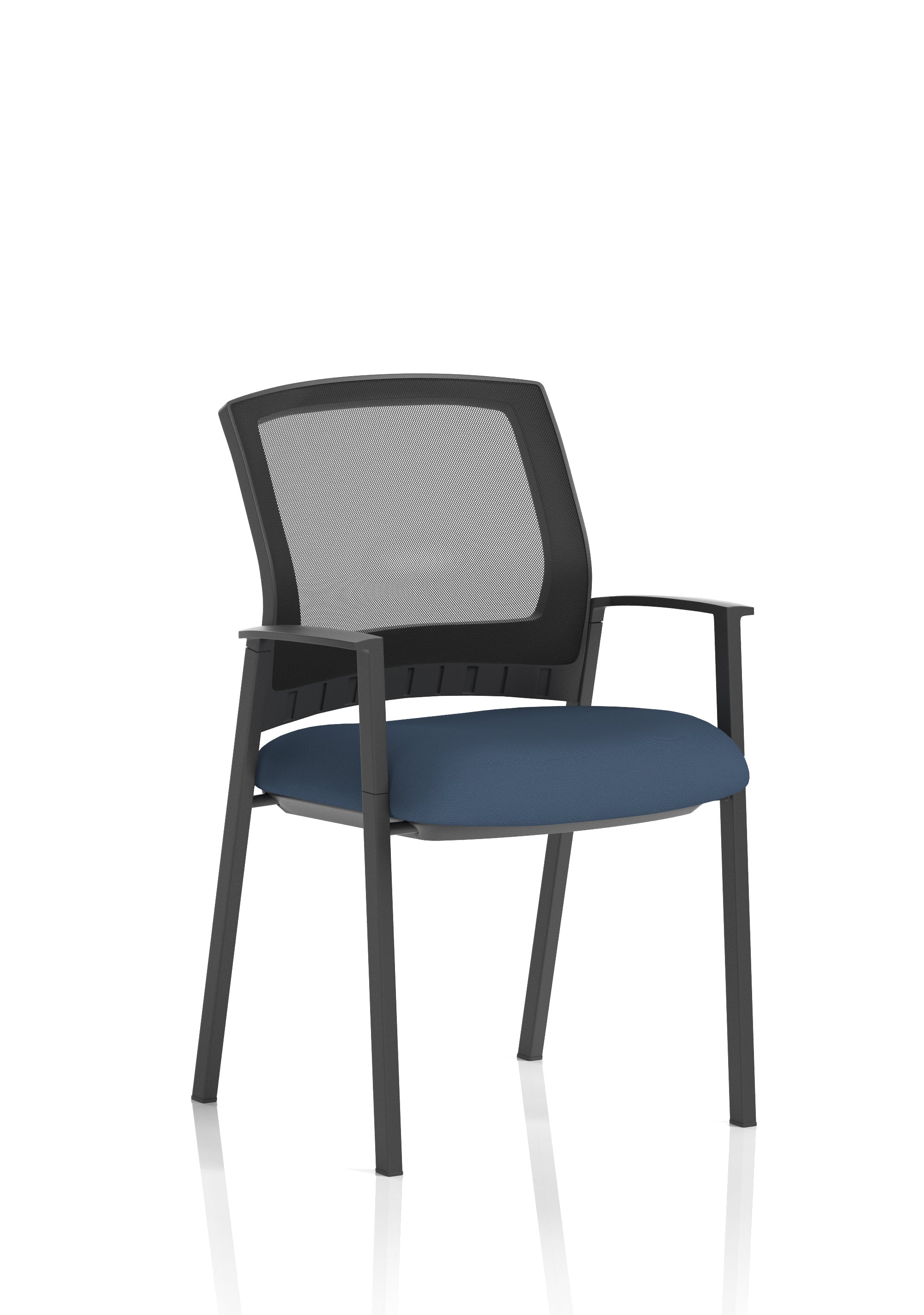 Metro Medium Mesh Back Stacking Visitor Chair with Arms
