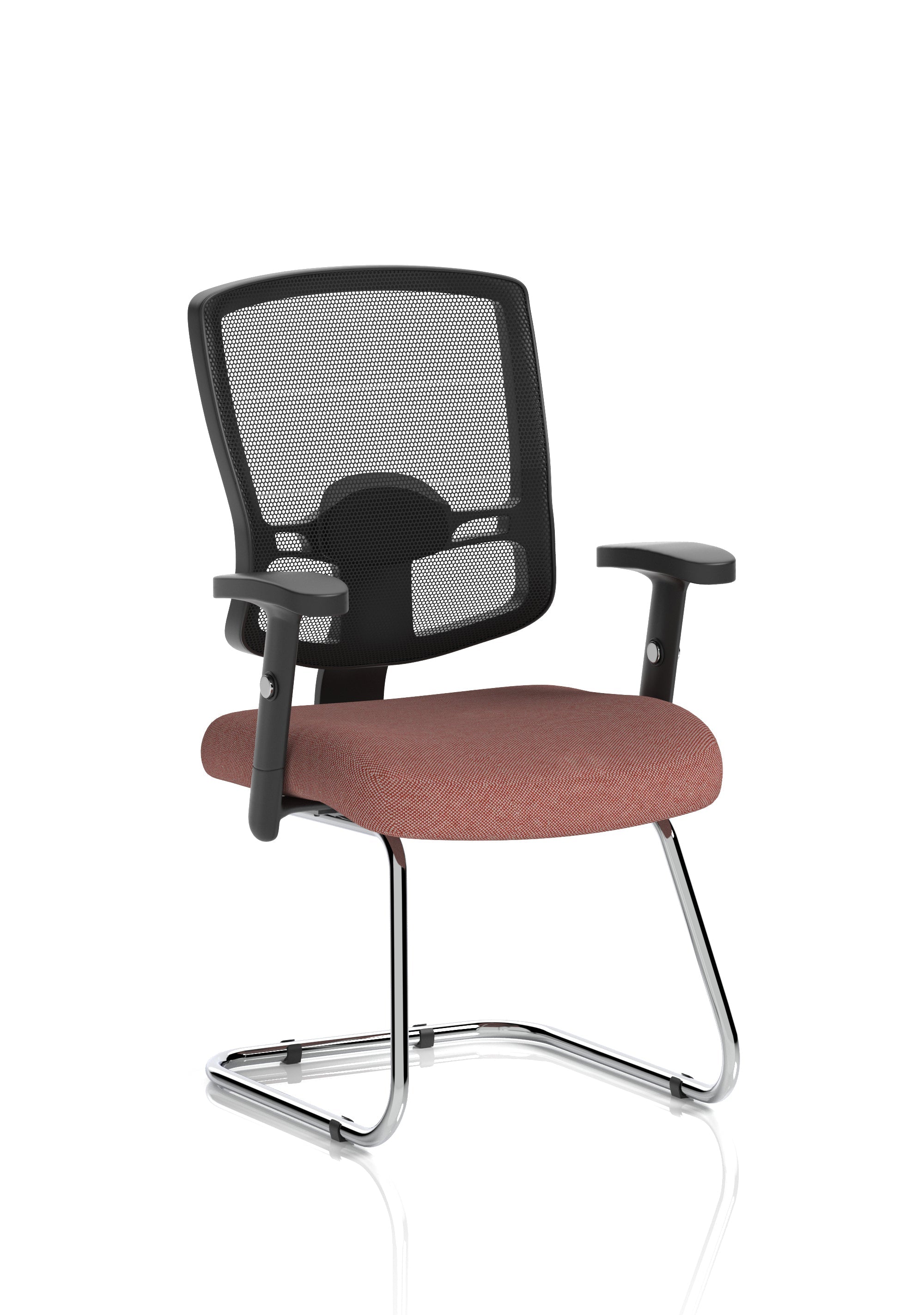 Portland Mesh Back Cantilever Visitor Chair with Arms