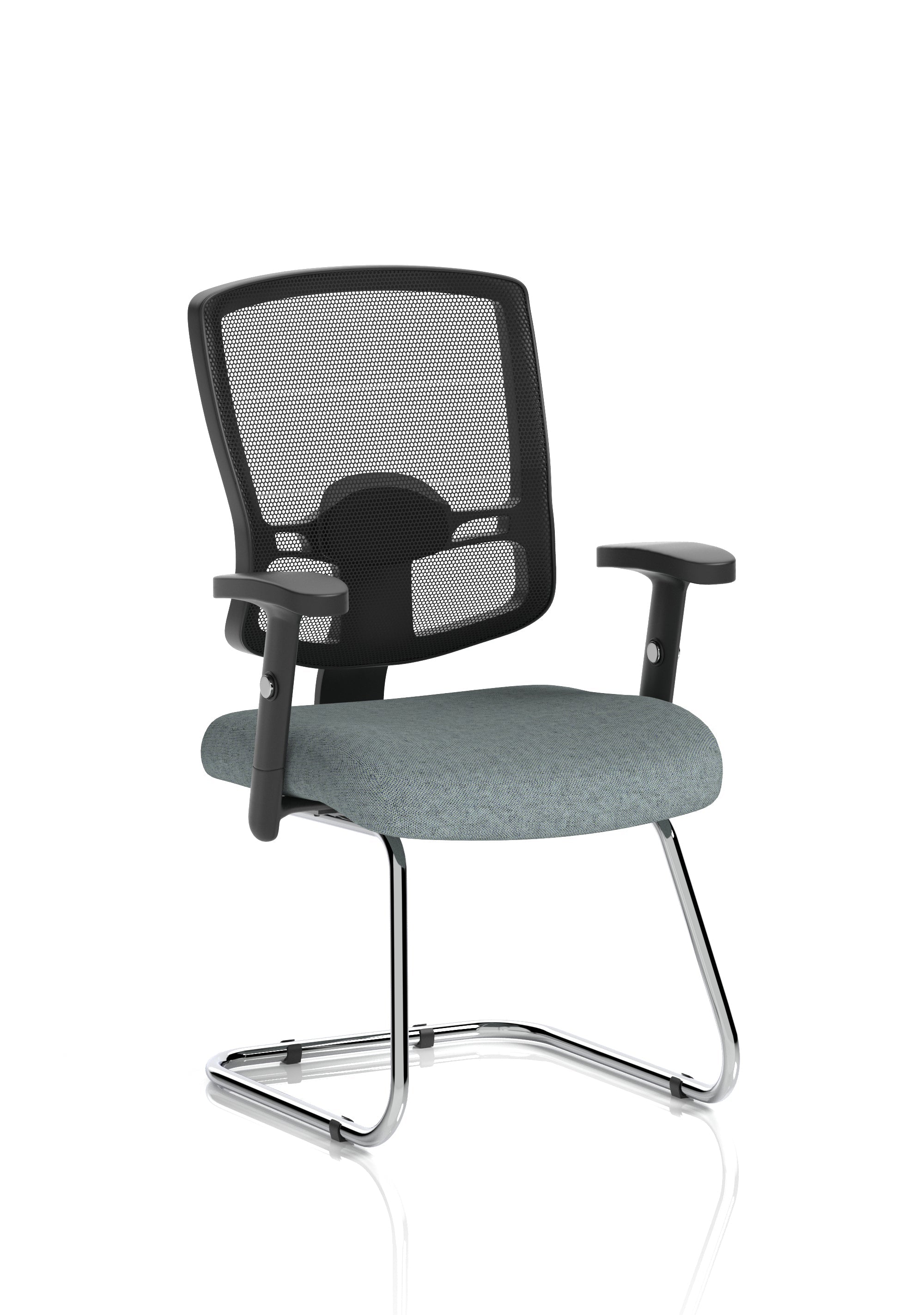 Portland Mesh Back Cantilever Visitor Chair with Arms