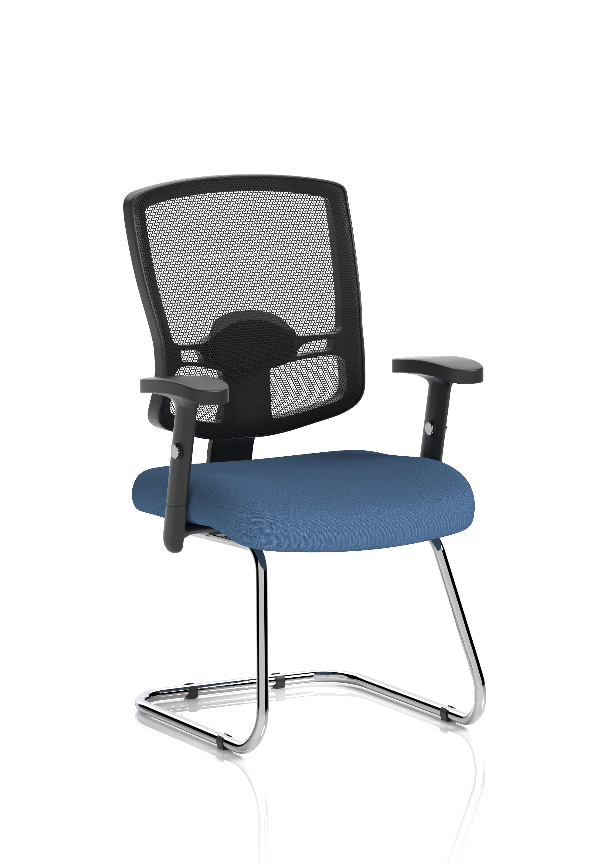 Portland Mesh Back Cantilever Visitor Chair with Arms