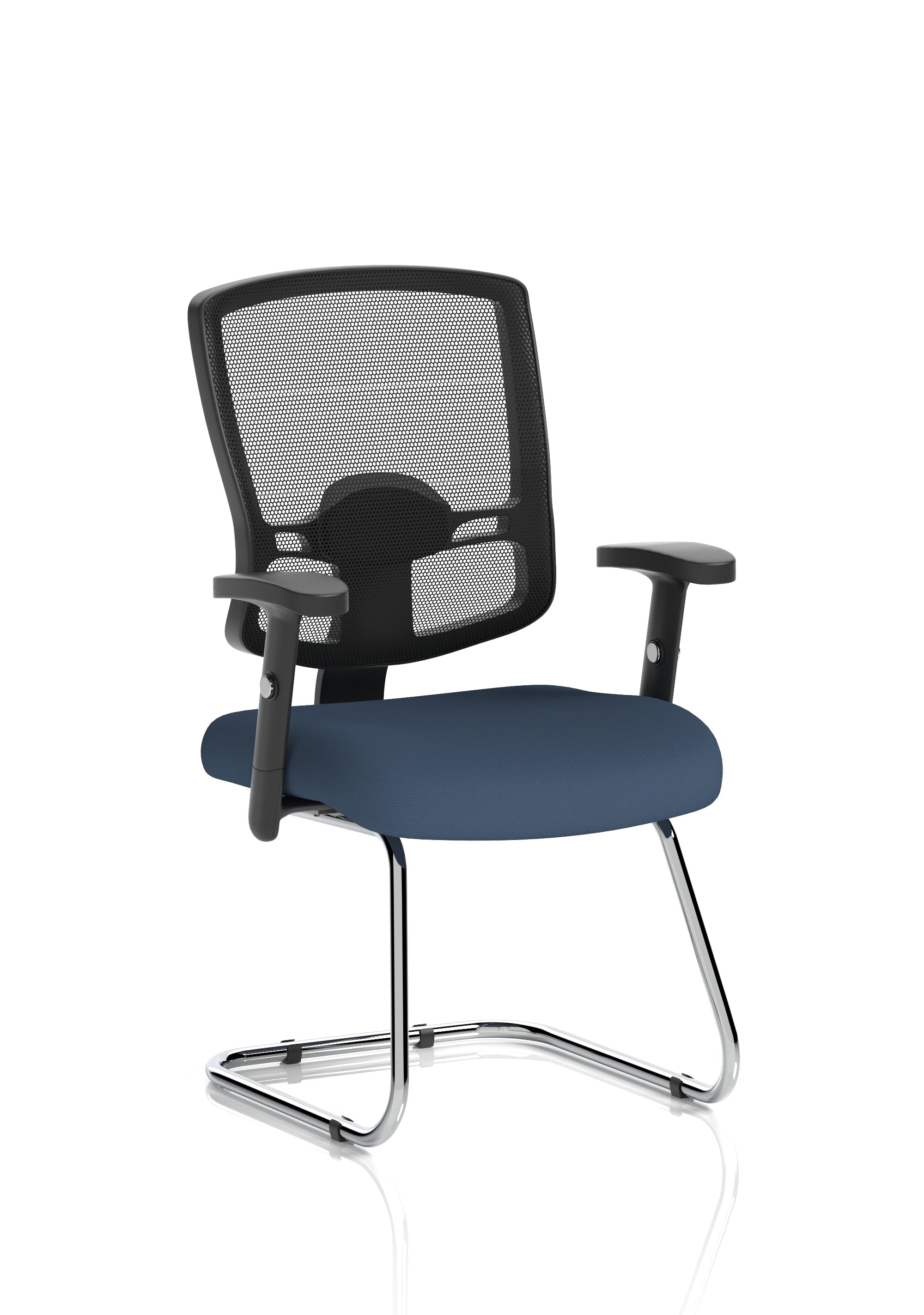 Portland Mesh Back Cantilever Visitor Chair with Arms