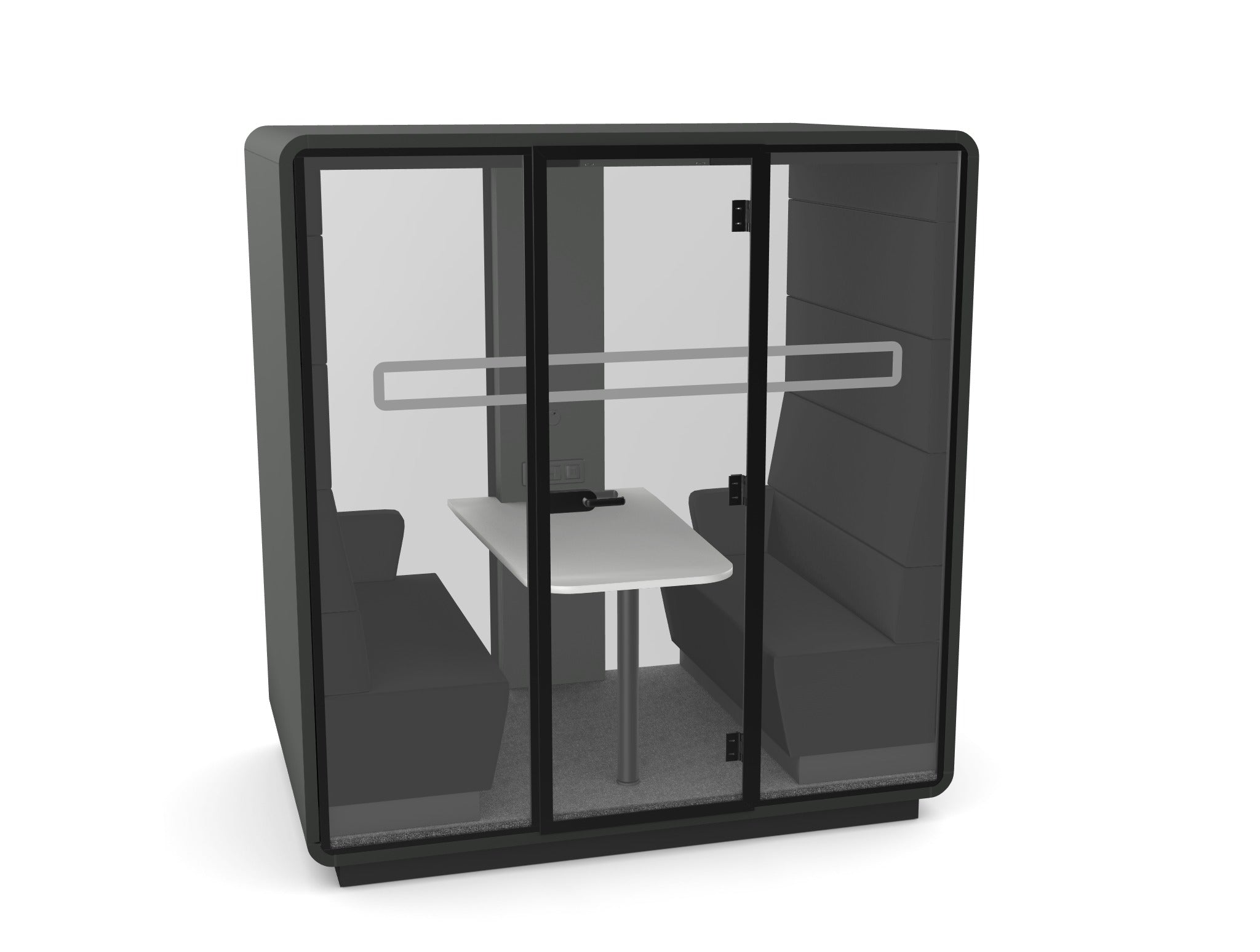 Hush Meet finished in black fabric