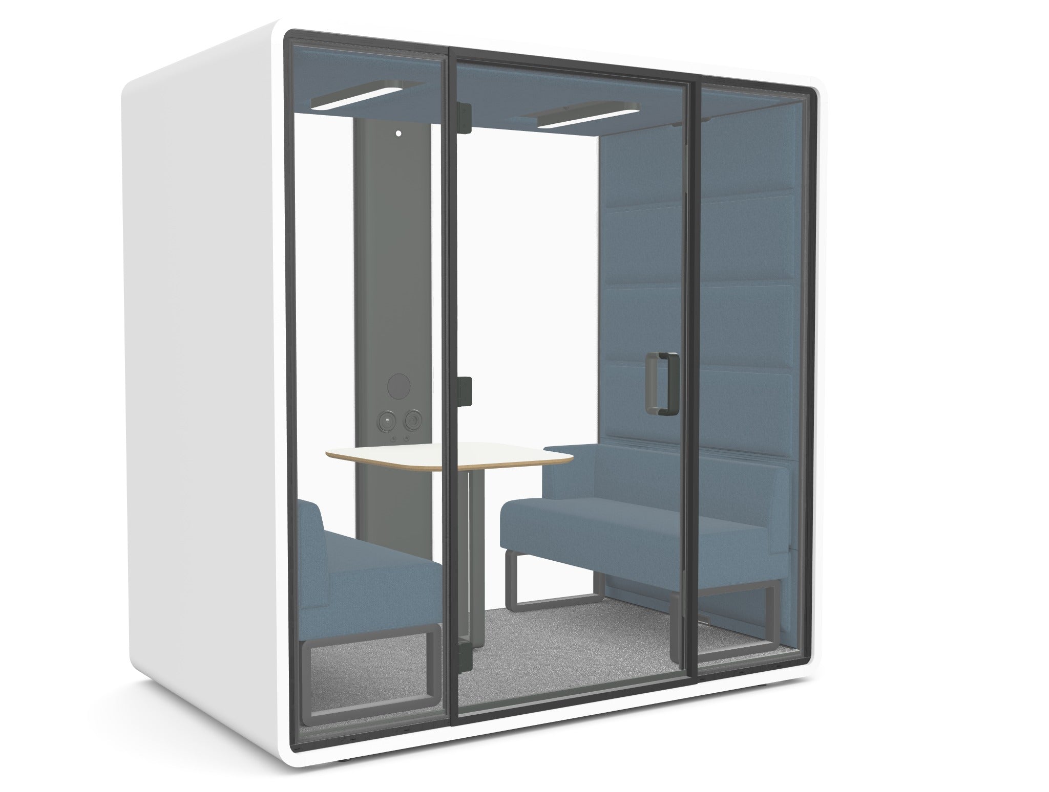 Hush Free M Meeting Pod With Blue Interior