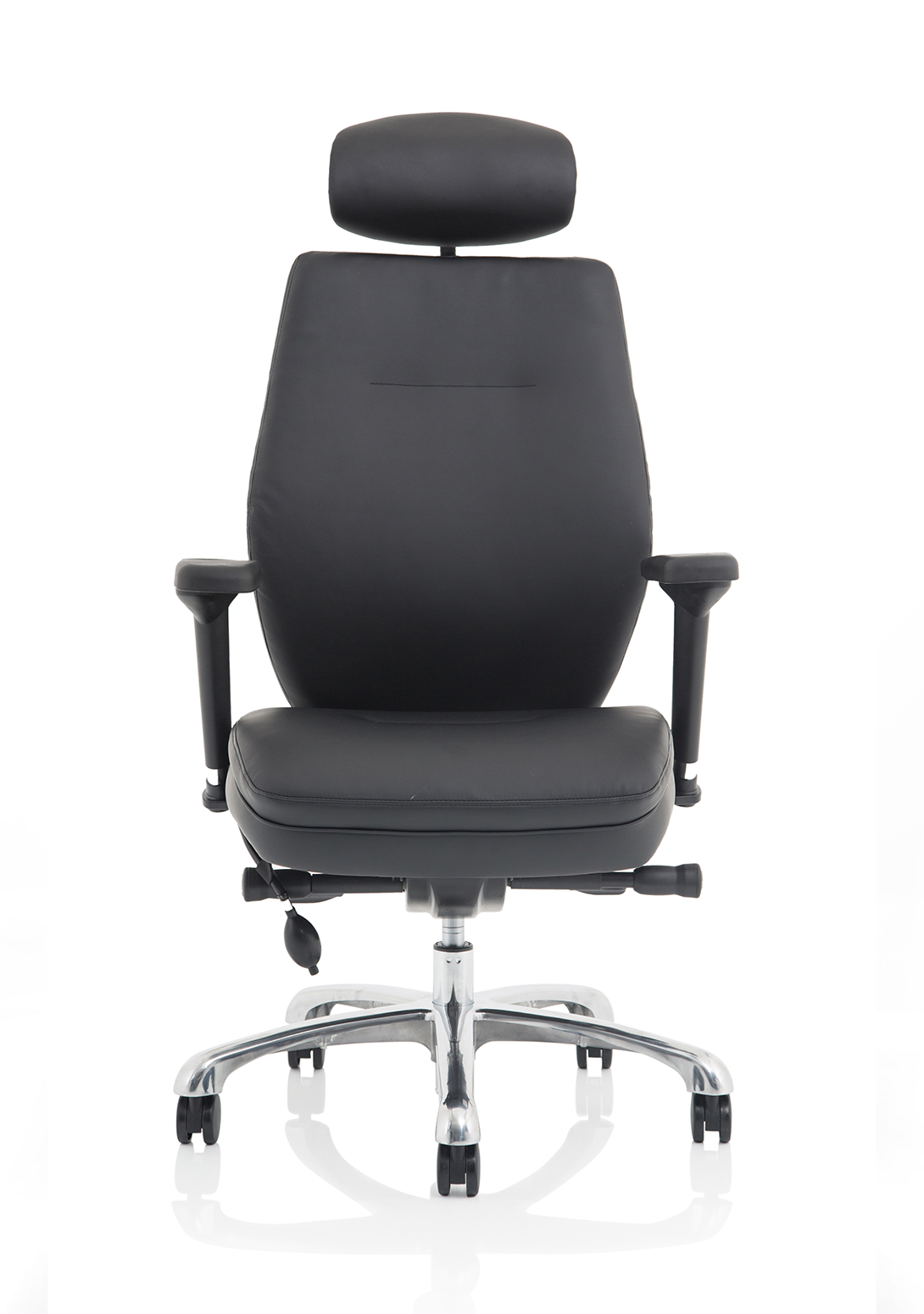 Domino High Back Black Ergonomic Posture Chair with Arms and Headrest