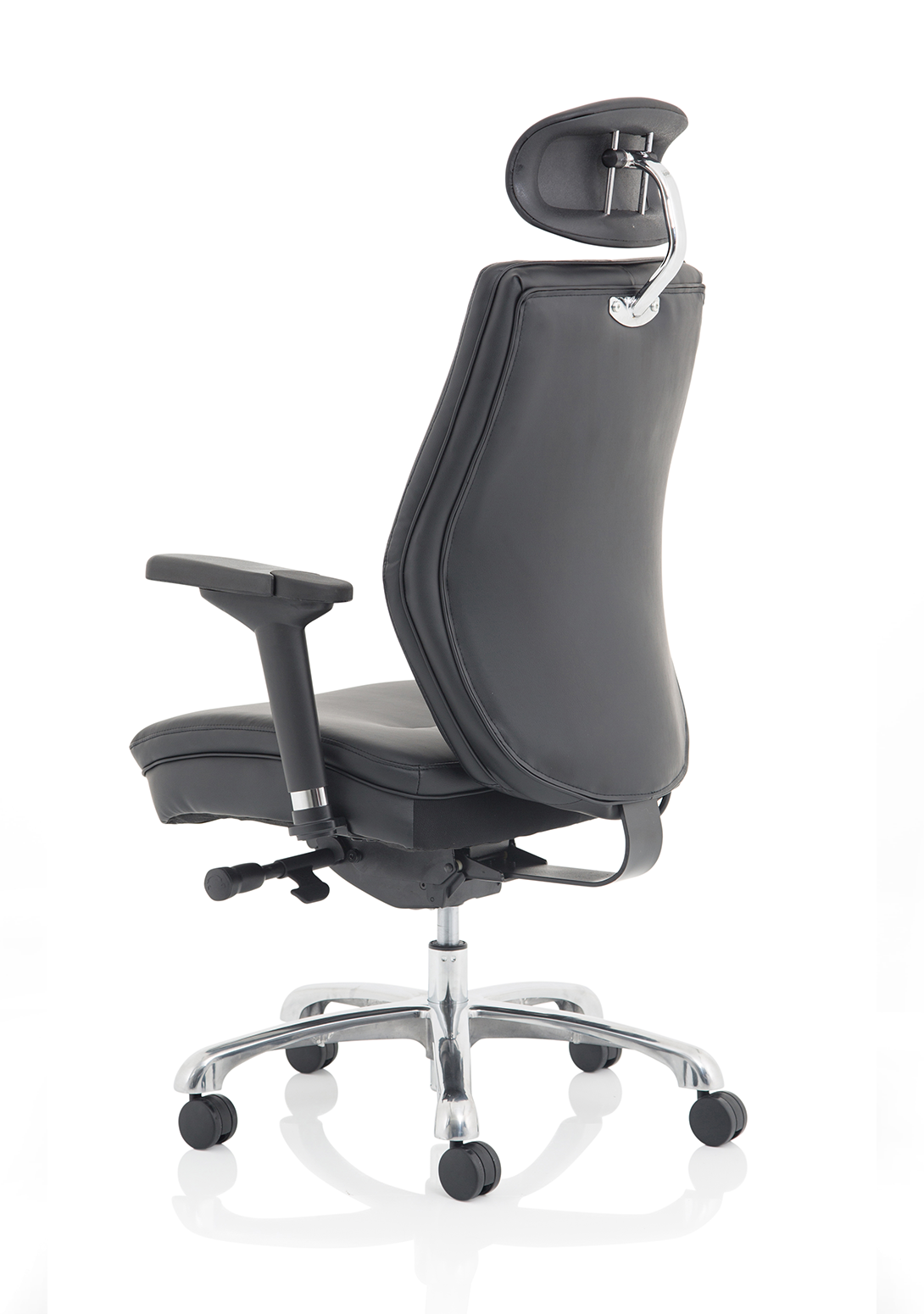 Domino High Back Black Ergonomic Posture Chair with Arms and Headrest