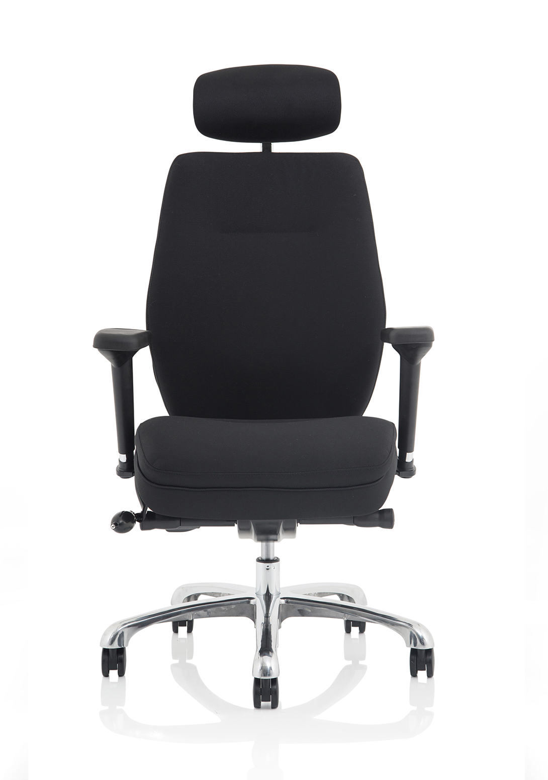 Domino High Back Black Ergonomic Posture Chair with Arms and Headrest