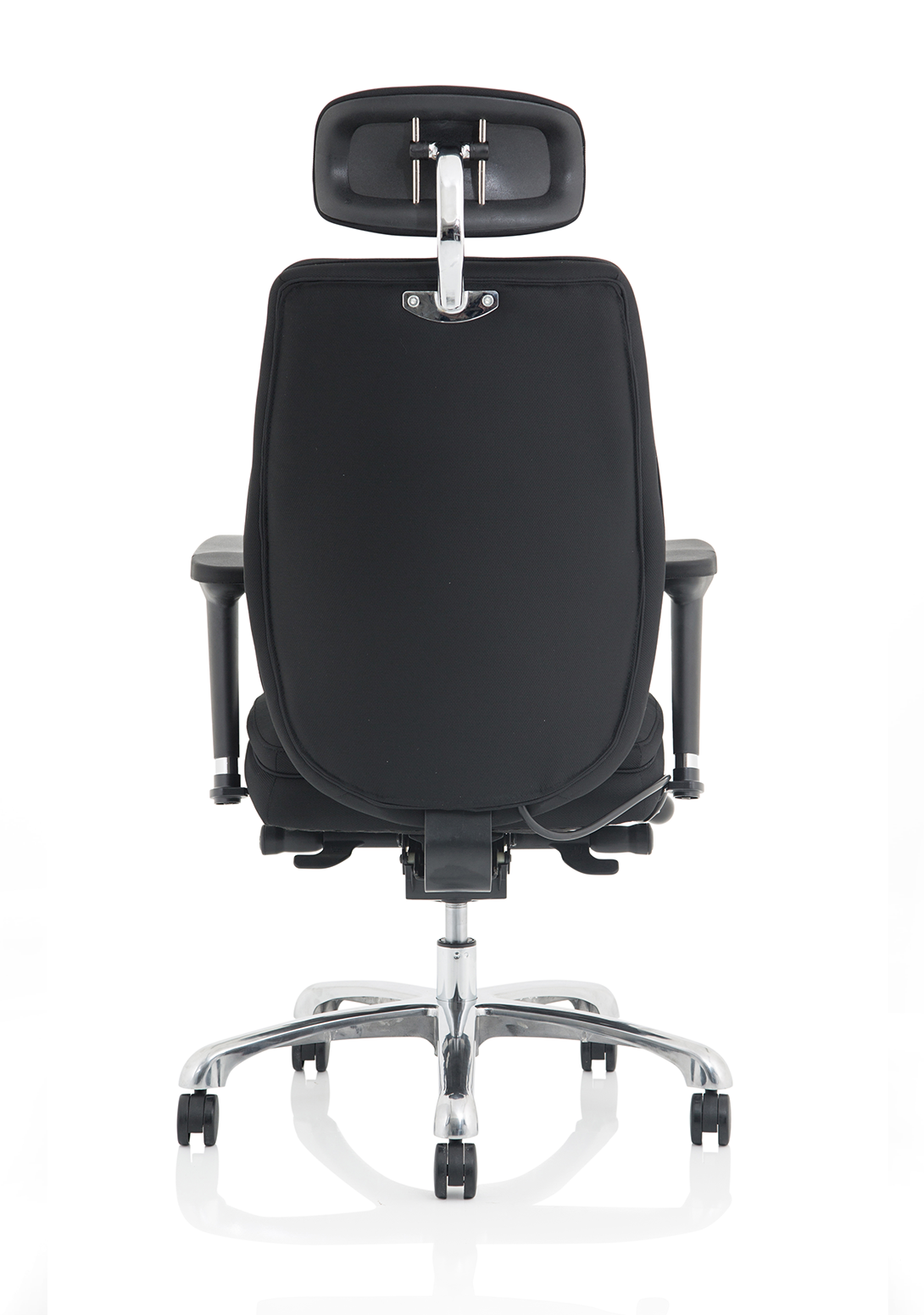 Domino High Back Black Ergonomic Posture Chair with Arms and Headrest