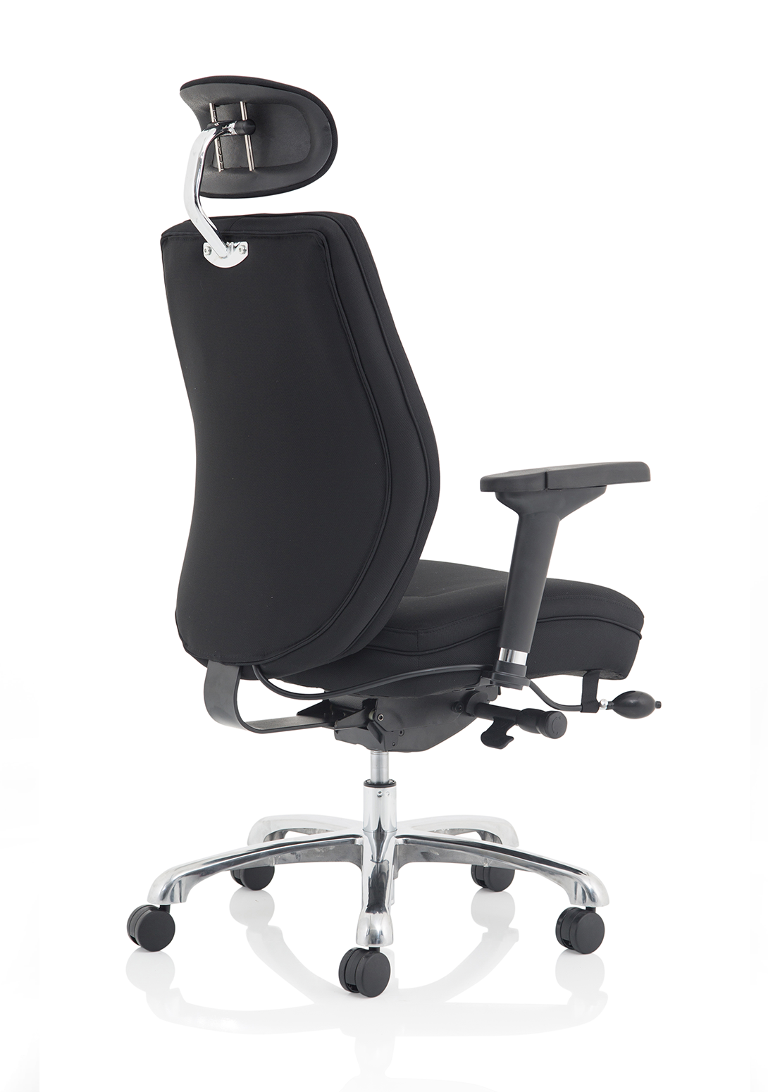 Domino High Back Black Ergonomic Posture Chair with Arms and Headrest