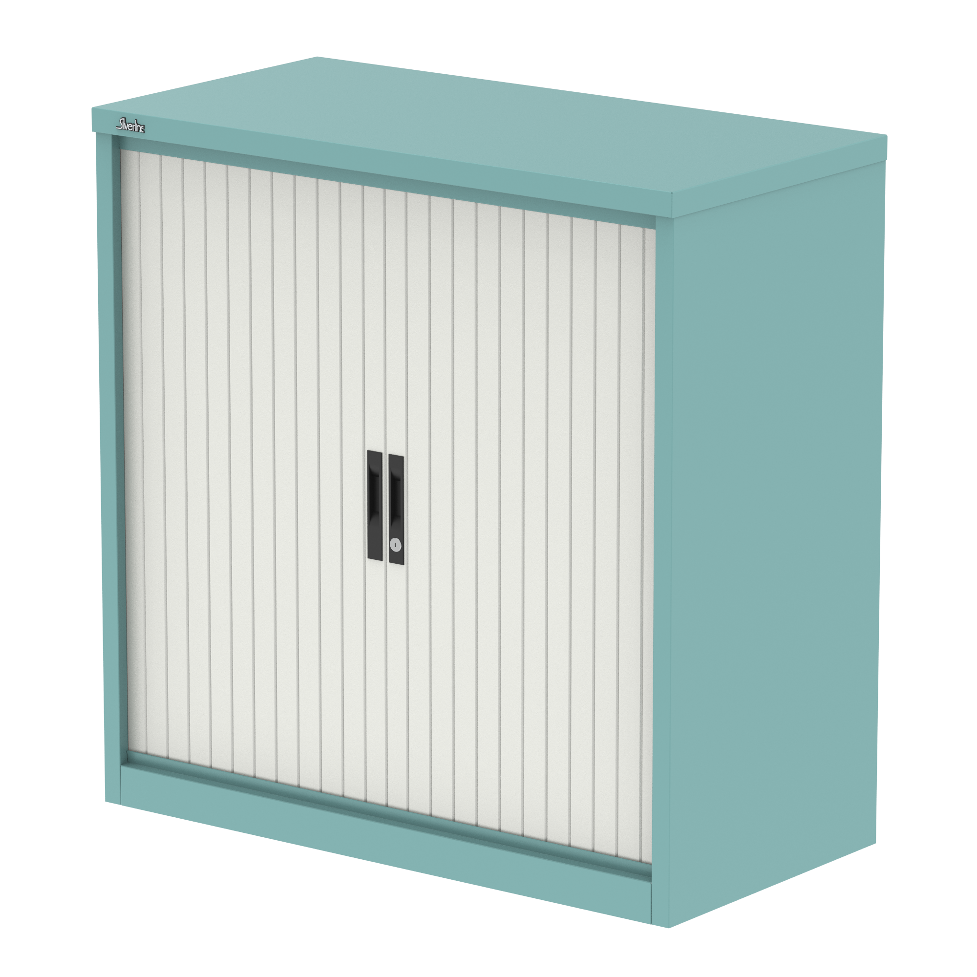 Qube Side Tambour Cupboard With Shelves
