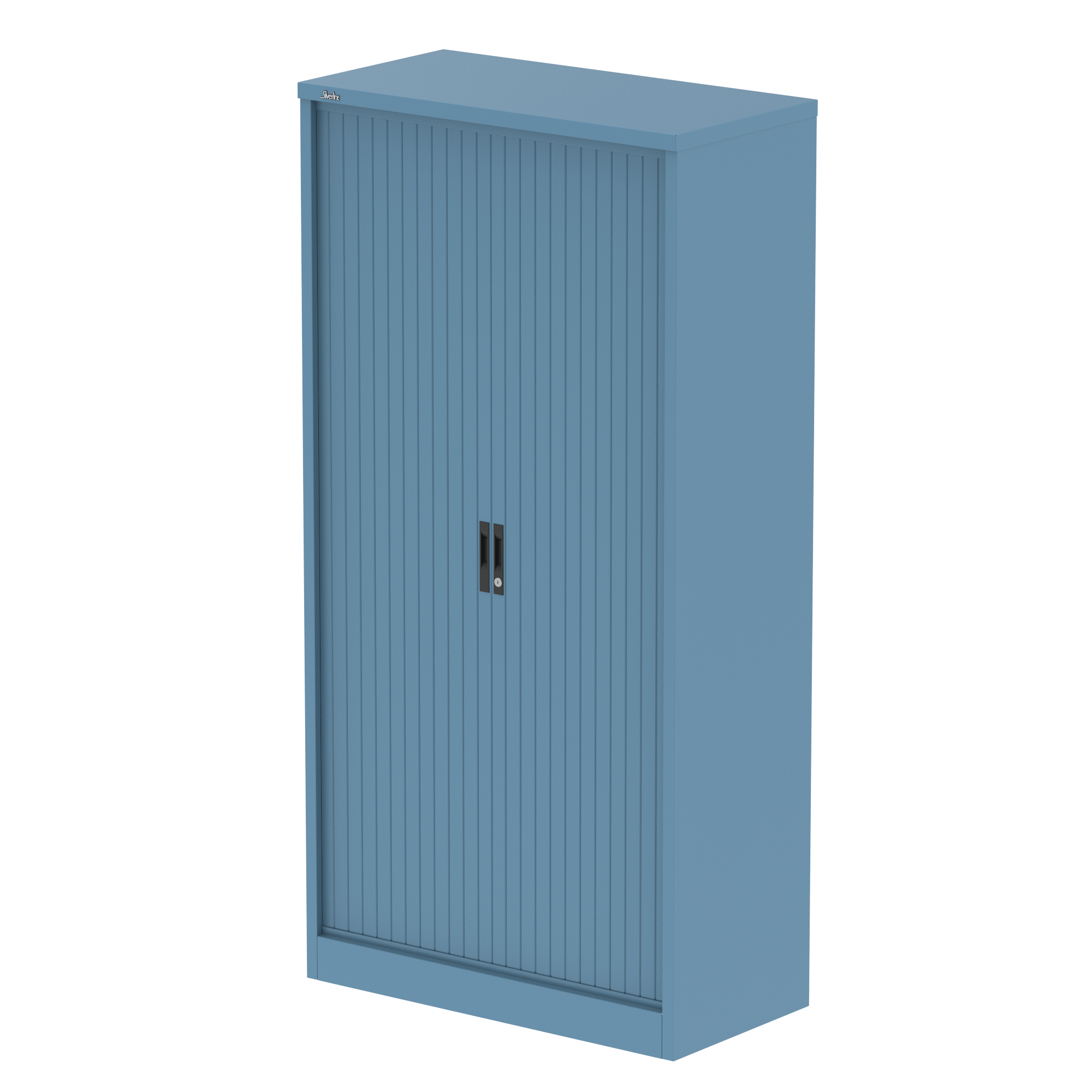 Qube Side Tambour Cupboard With Shelves