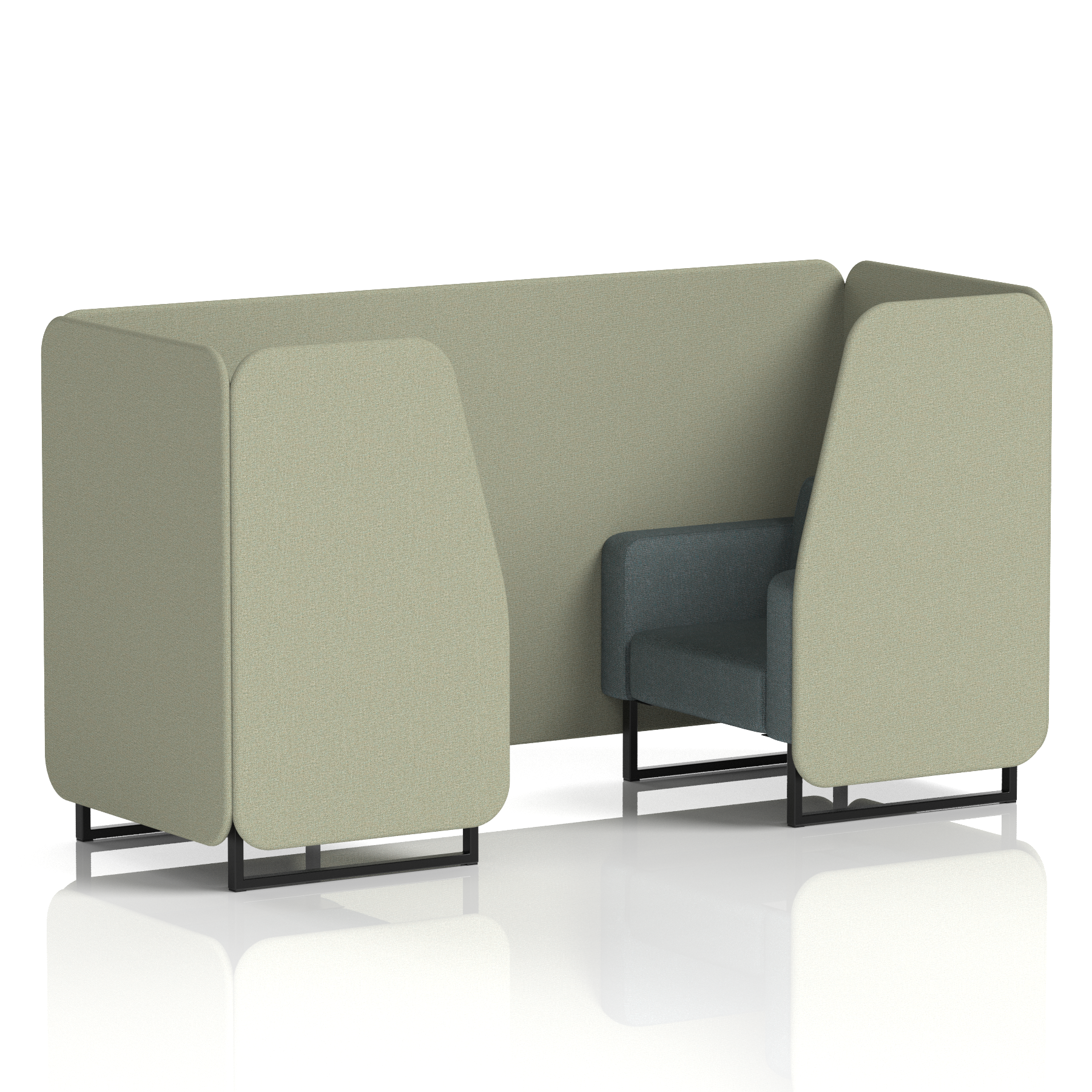 Brixworth Booth With Black Legs in Two Tone