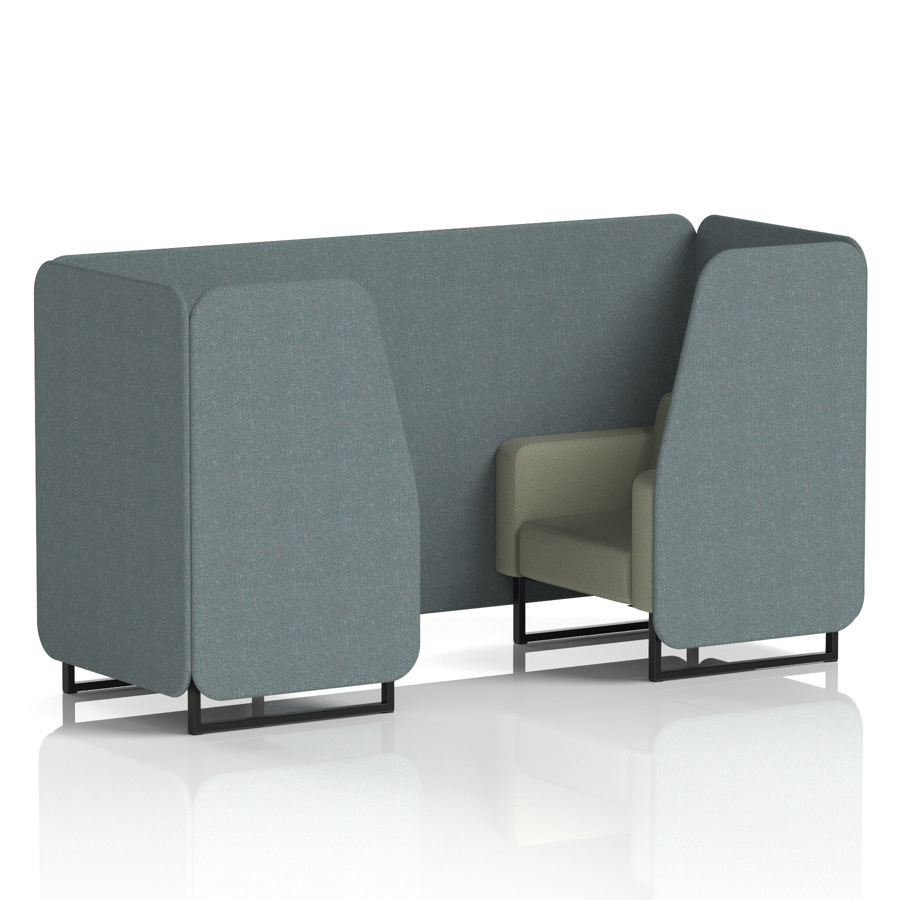 Brixworth Booth With Black Legs in Two Tone