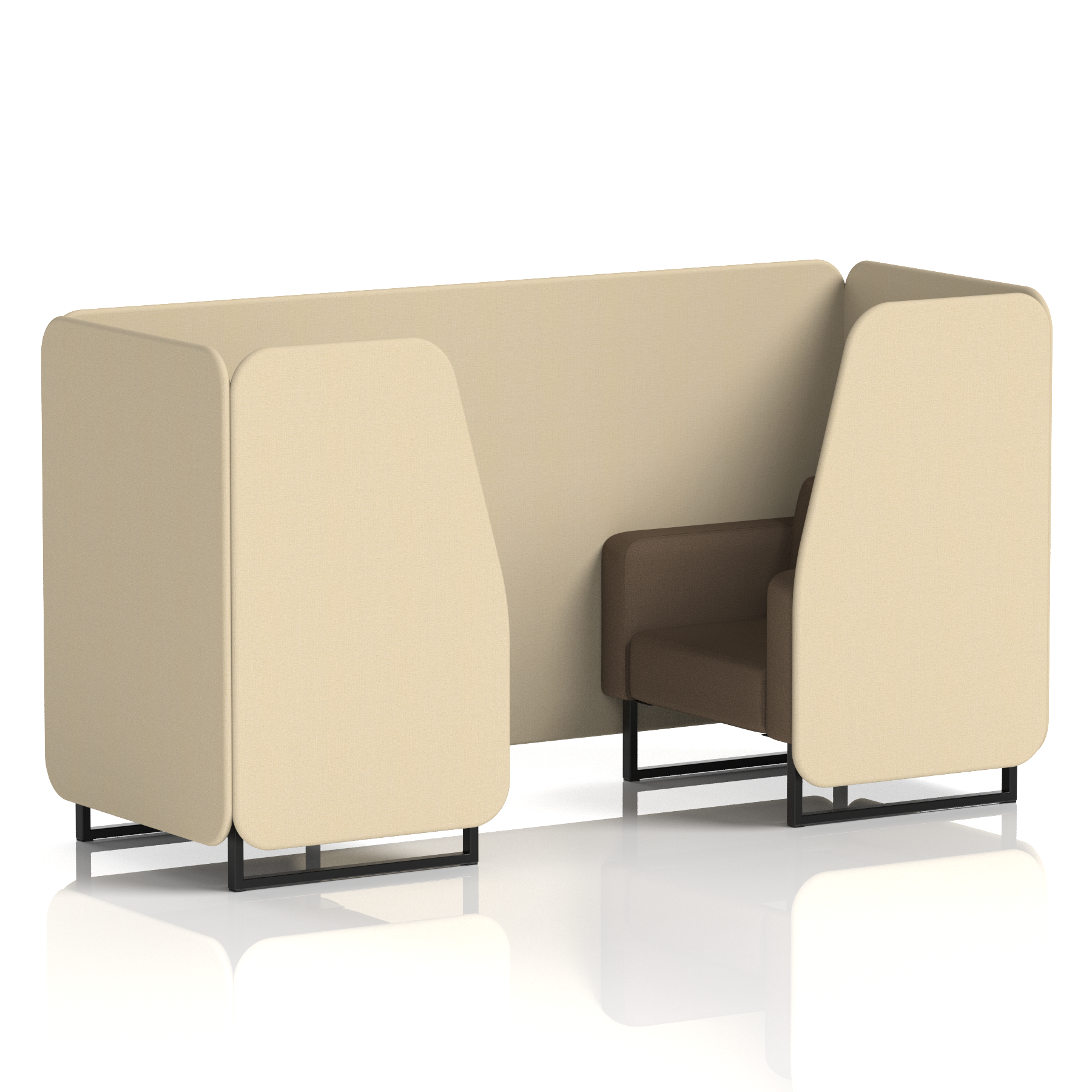 Brixworth Booth With Black Legs in Two Tone