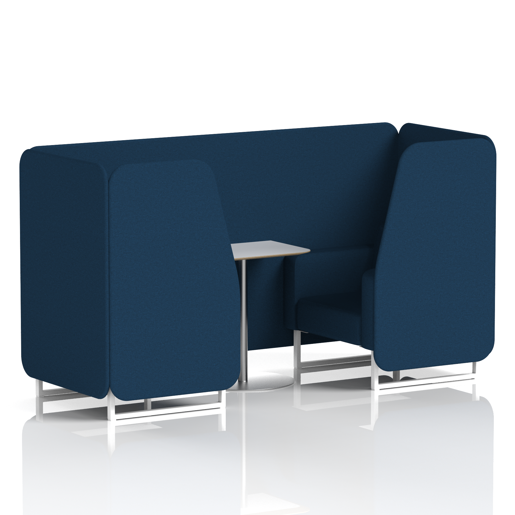 Brixworth Booth With White Legs And White Table In Single Tone