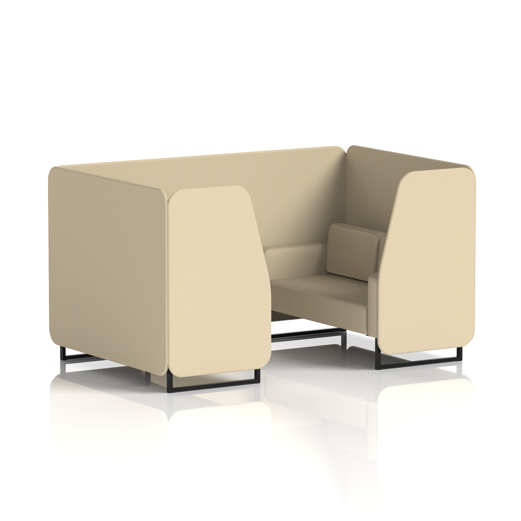 Brixworth Booth With Black Legs in Single Tone