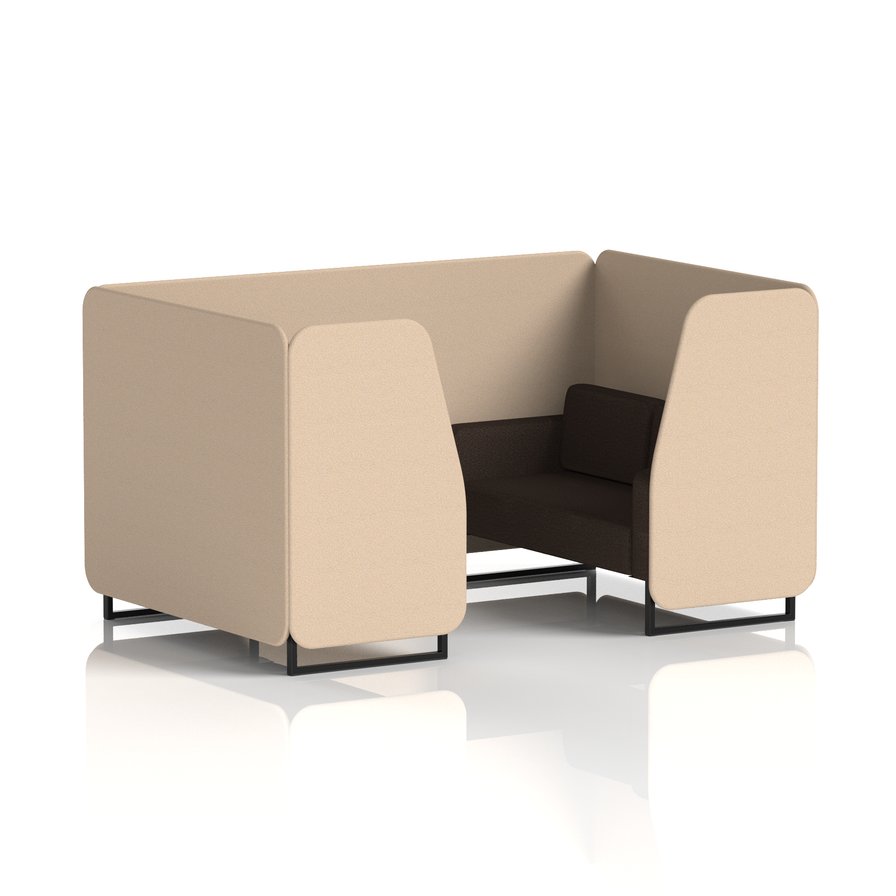 Brixworth Booth With Black Legs in Two Tone