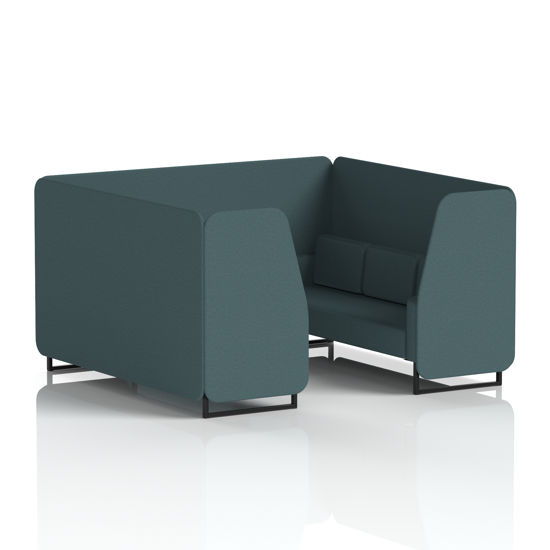 Brixworth Booth With Black Legs in Single Tone