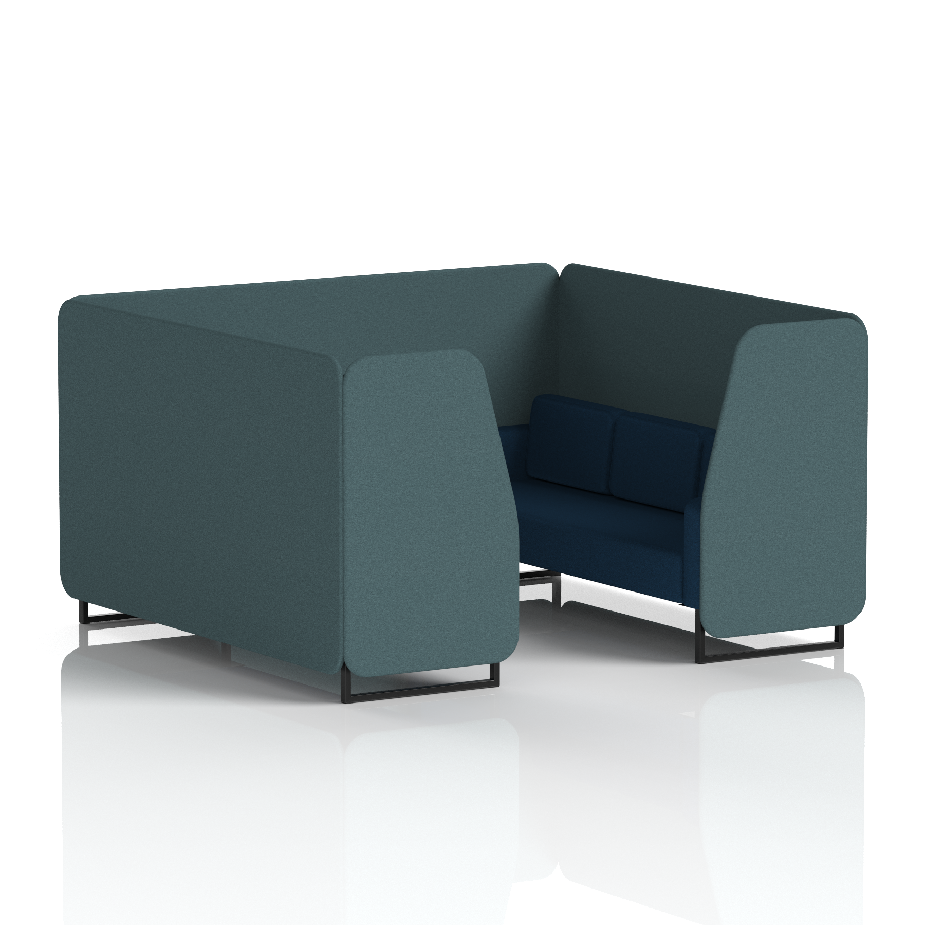 Brixworth Booth With Black Legs in Two Tone