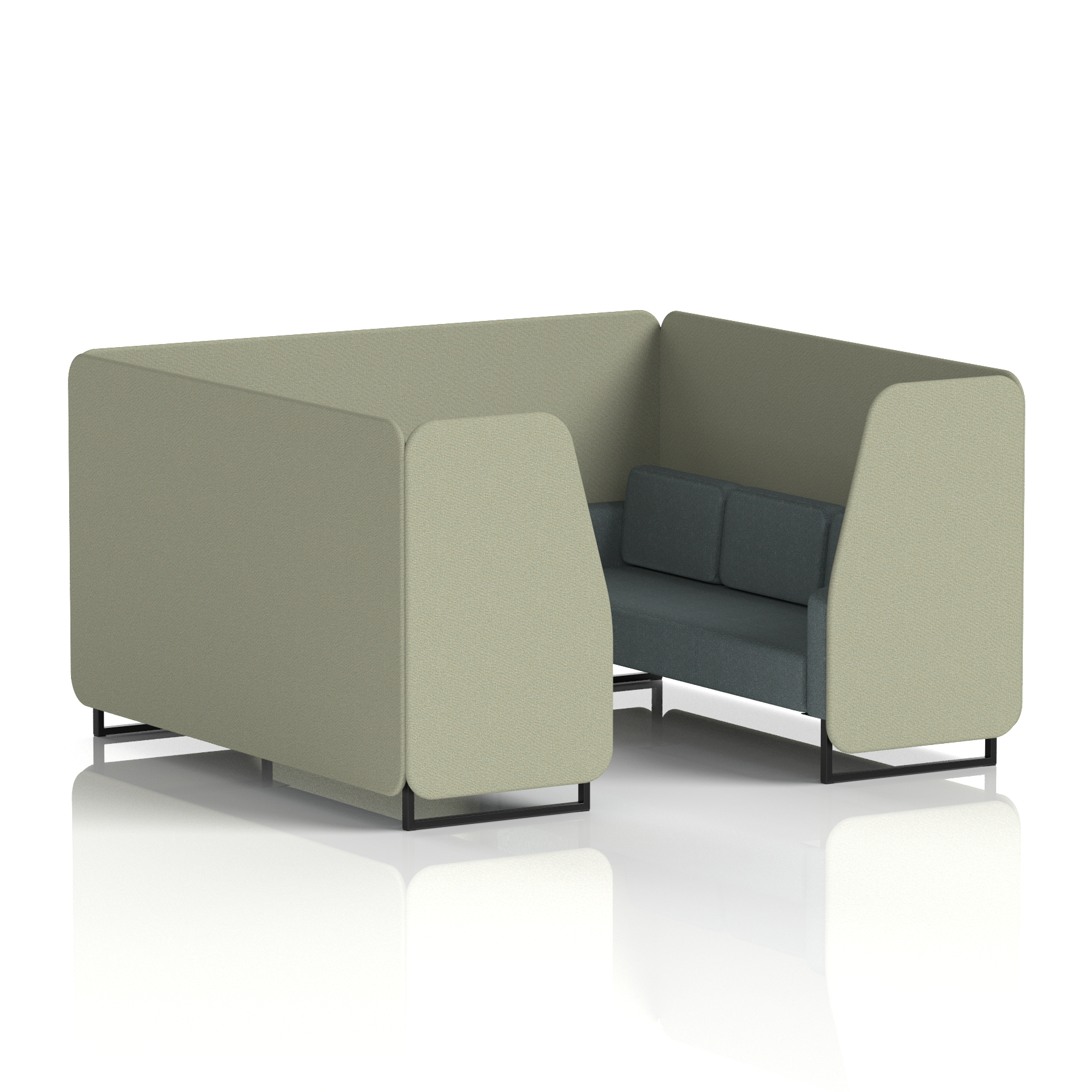 Brixworth Booth With Black Legs in Two Tone