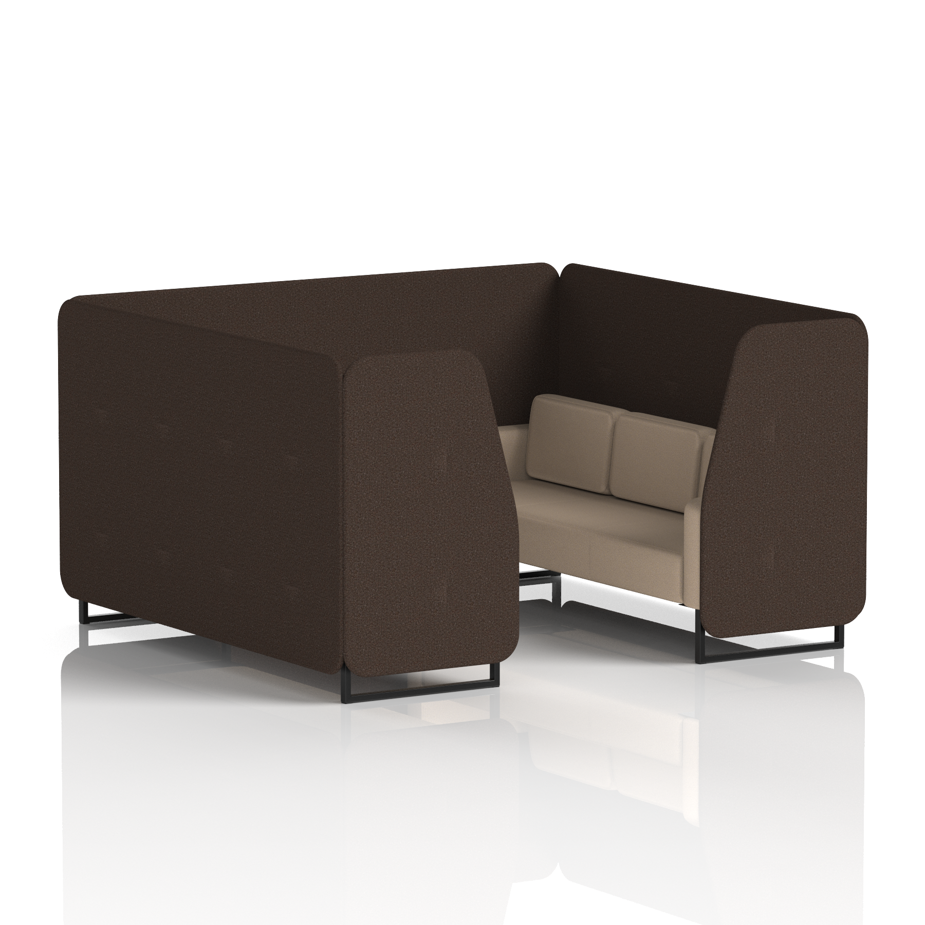 Brixworth Booth With Black Legs in Two Tone