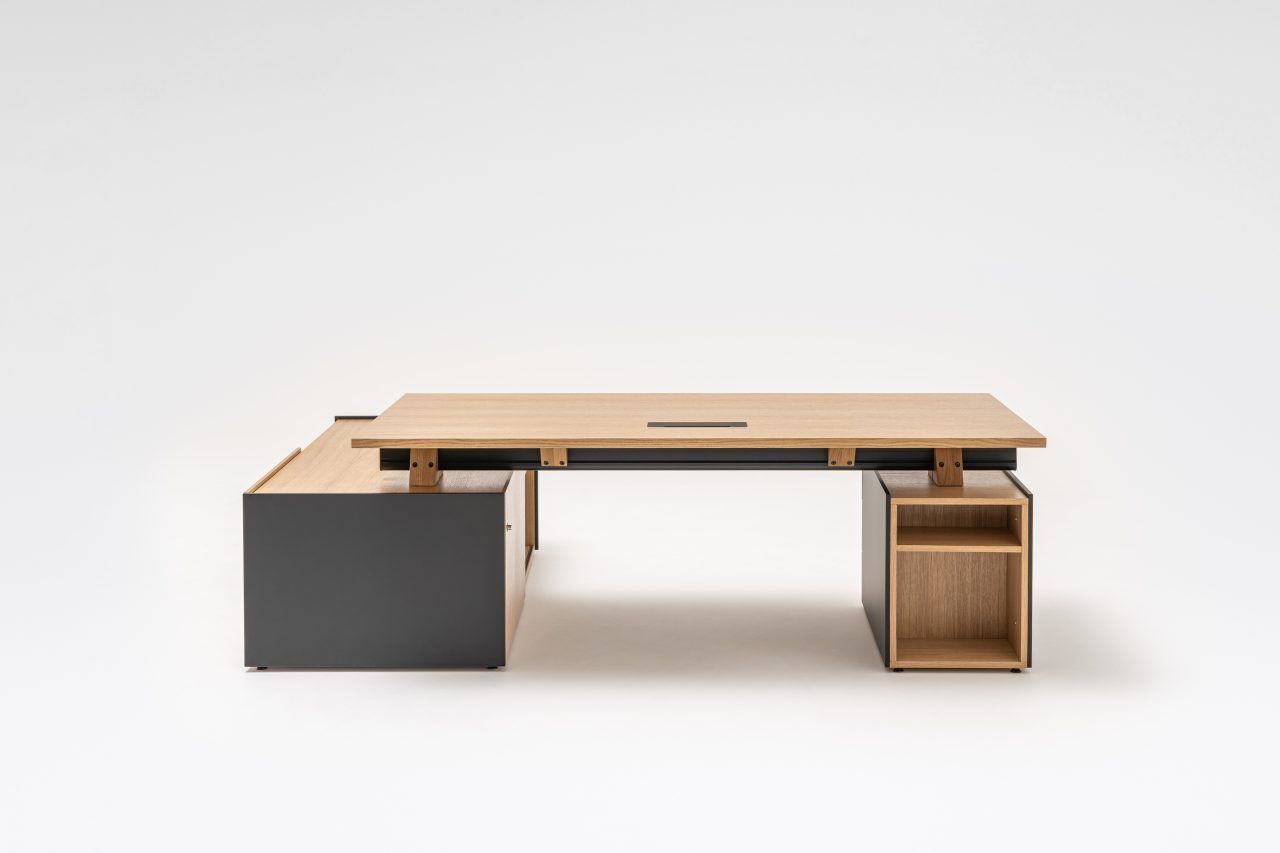 Viga Modern Oak Executive Desk