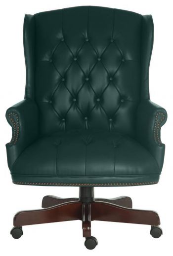 Chairman tufted leather office chair 
