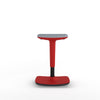 Low-Rise height adjustable stool with red frame