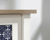 soft white desk frame and lintel oak tops