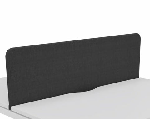 Black Fabric Desk Mounted Stock Screen 1200 x 300 x 22 