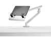 Laptop Mount with flo monitor arm finished in white
