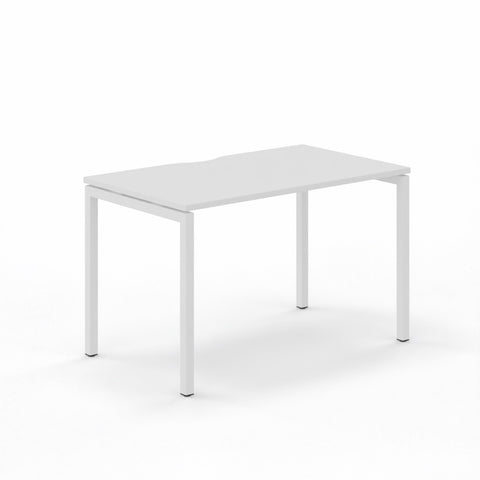 Narbutas NOVA-U White MFC Top White 4-Leg Rectangular Desk 1200 x 700mm