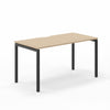 Narbutas NOVA-U Amber Oak MFC Top Black 4-Leg Rectangular Desk 1400 x 700mm