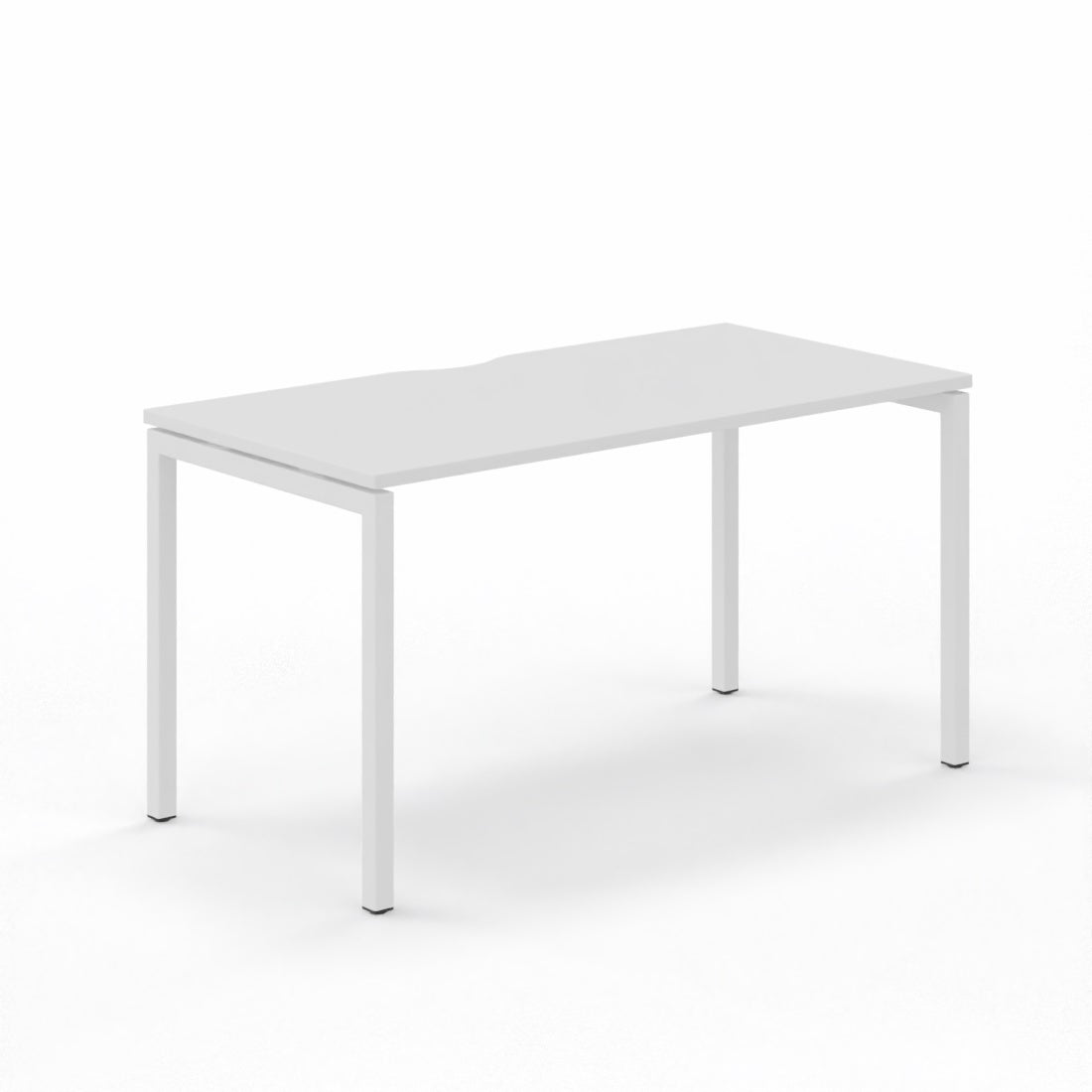 Narbutas NOVA-U White MFC Top White 4-Leg Rectangular Desk 1400 x 700mm