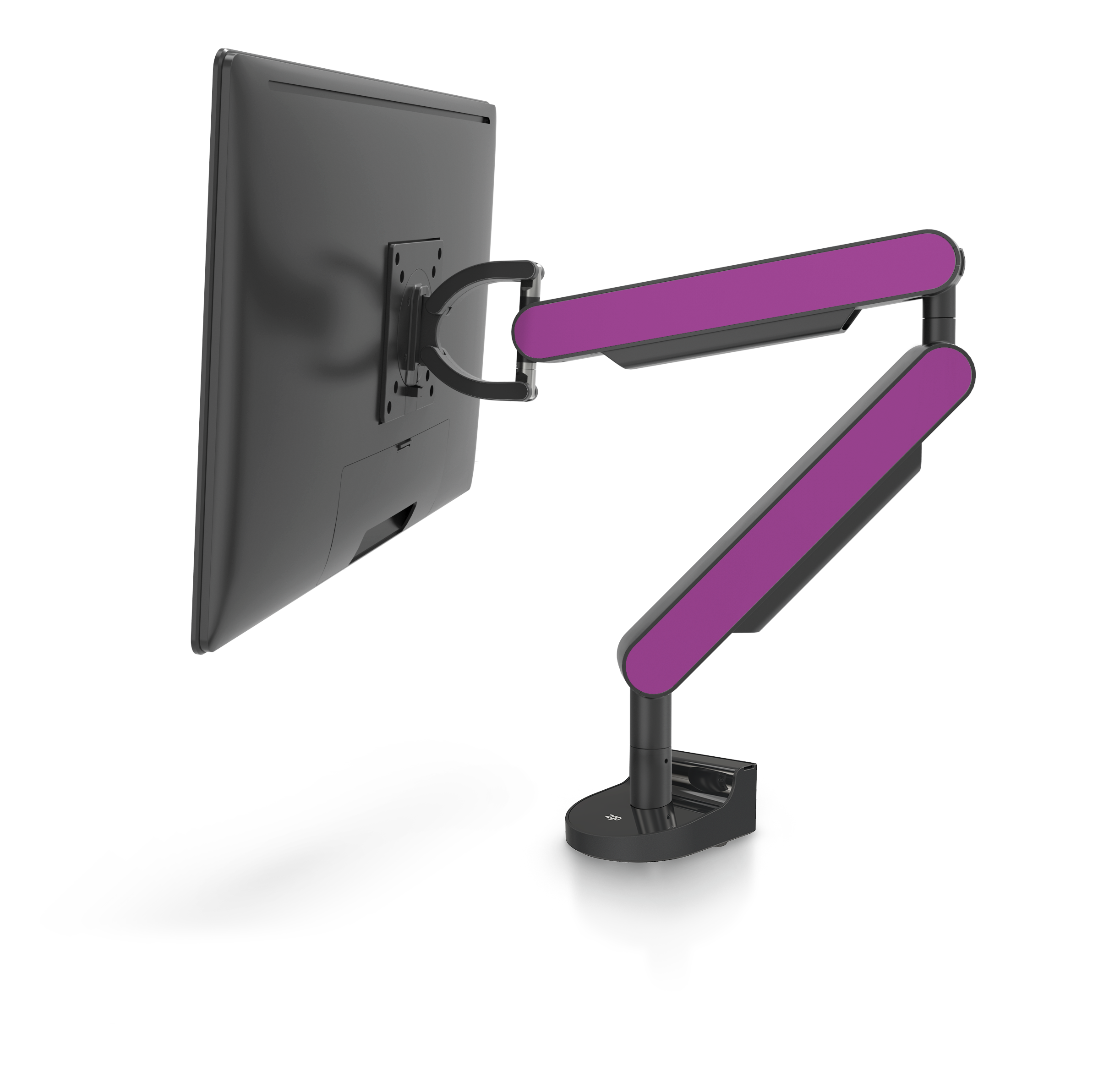ZG1 Black Edition Monitor Arm With Purple Side Panels
