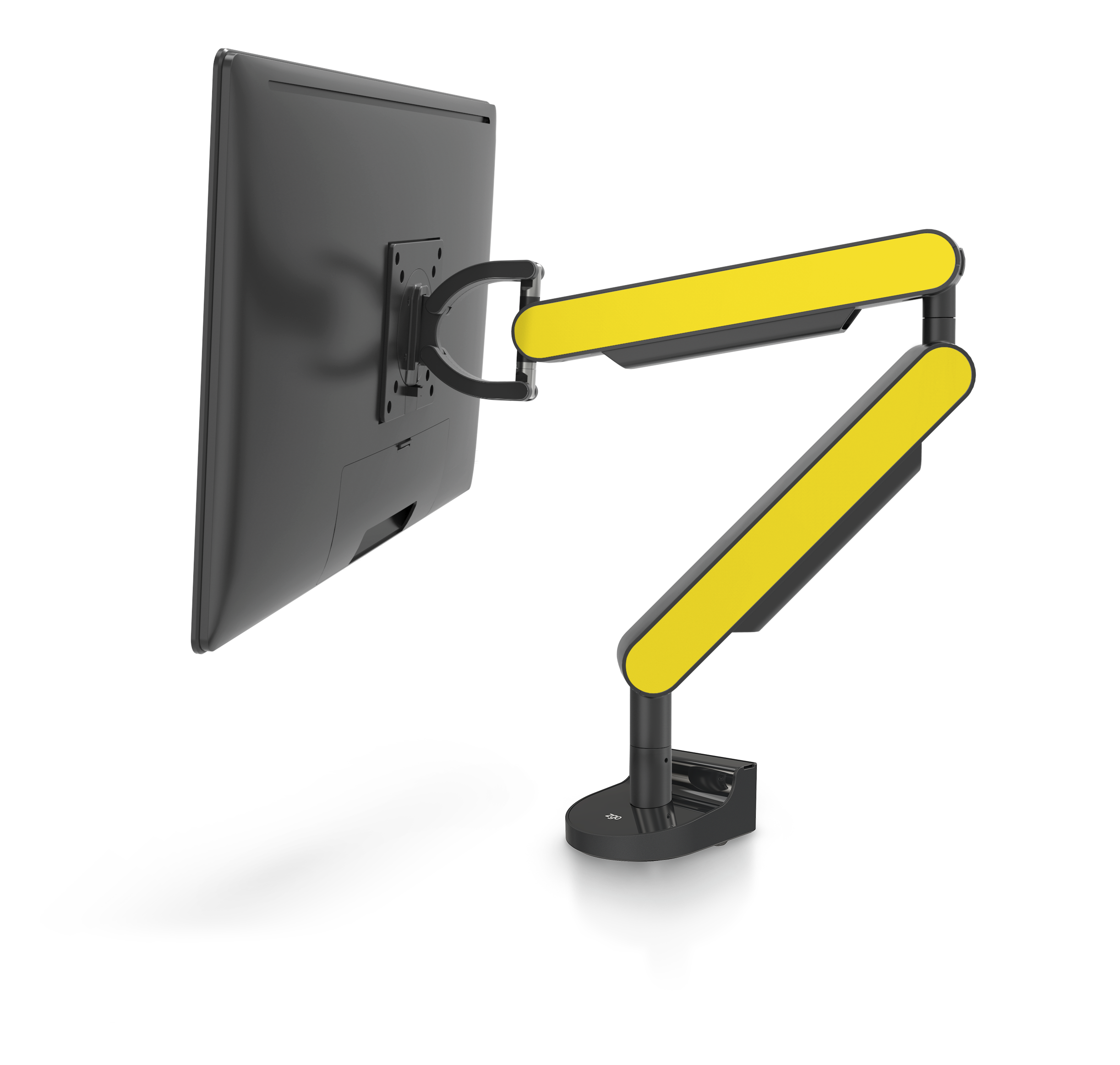 ZG1 Black Edition Monitor Arm With Yellow Side Panels