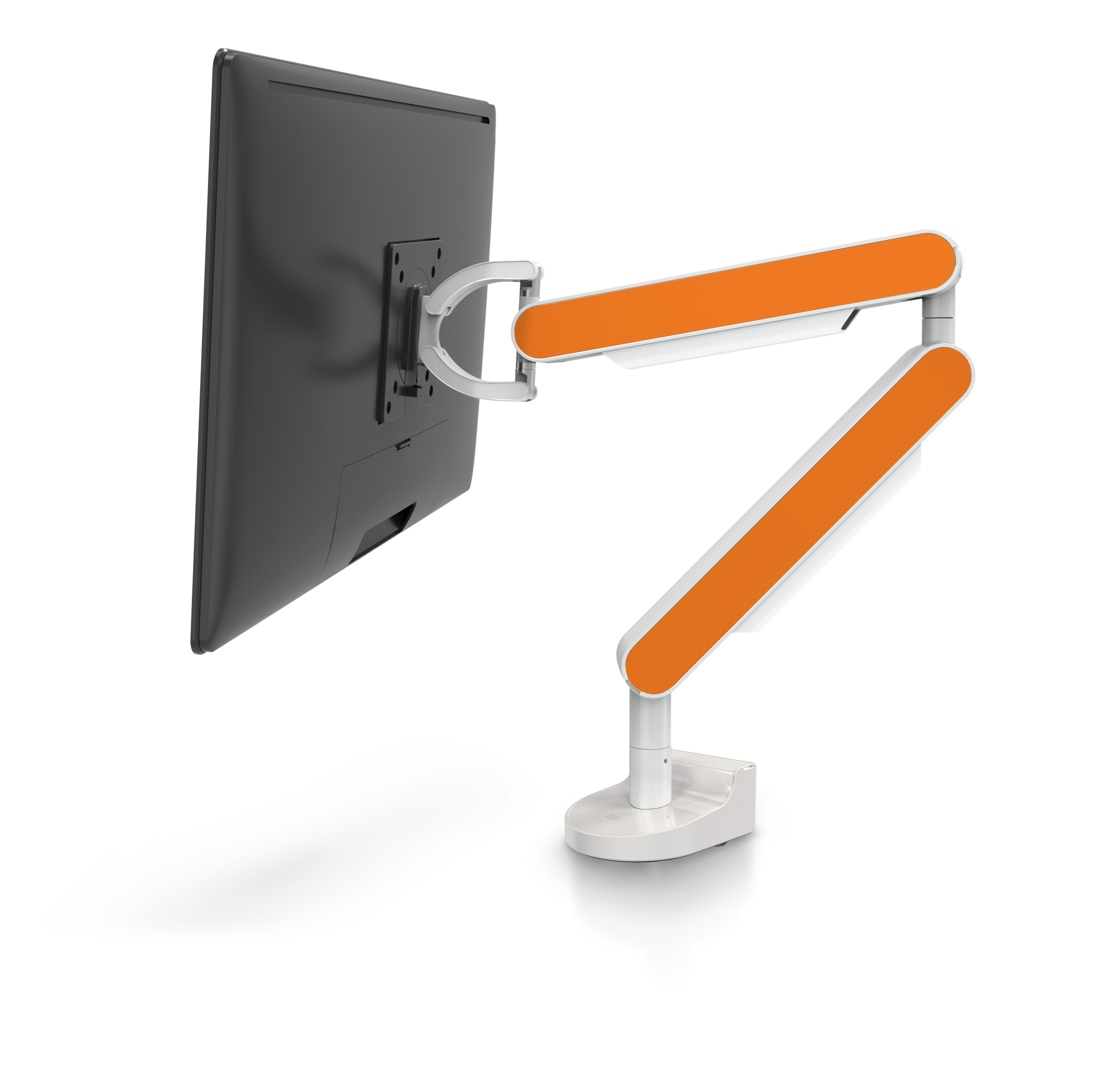 ZG1 White Edition Monitor Arm With Orange Side Panels - NIODONLINE.CO.UK
