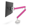 ZG1 White Edition Ergonomic Monitor Arm With Pink Side Panels