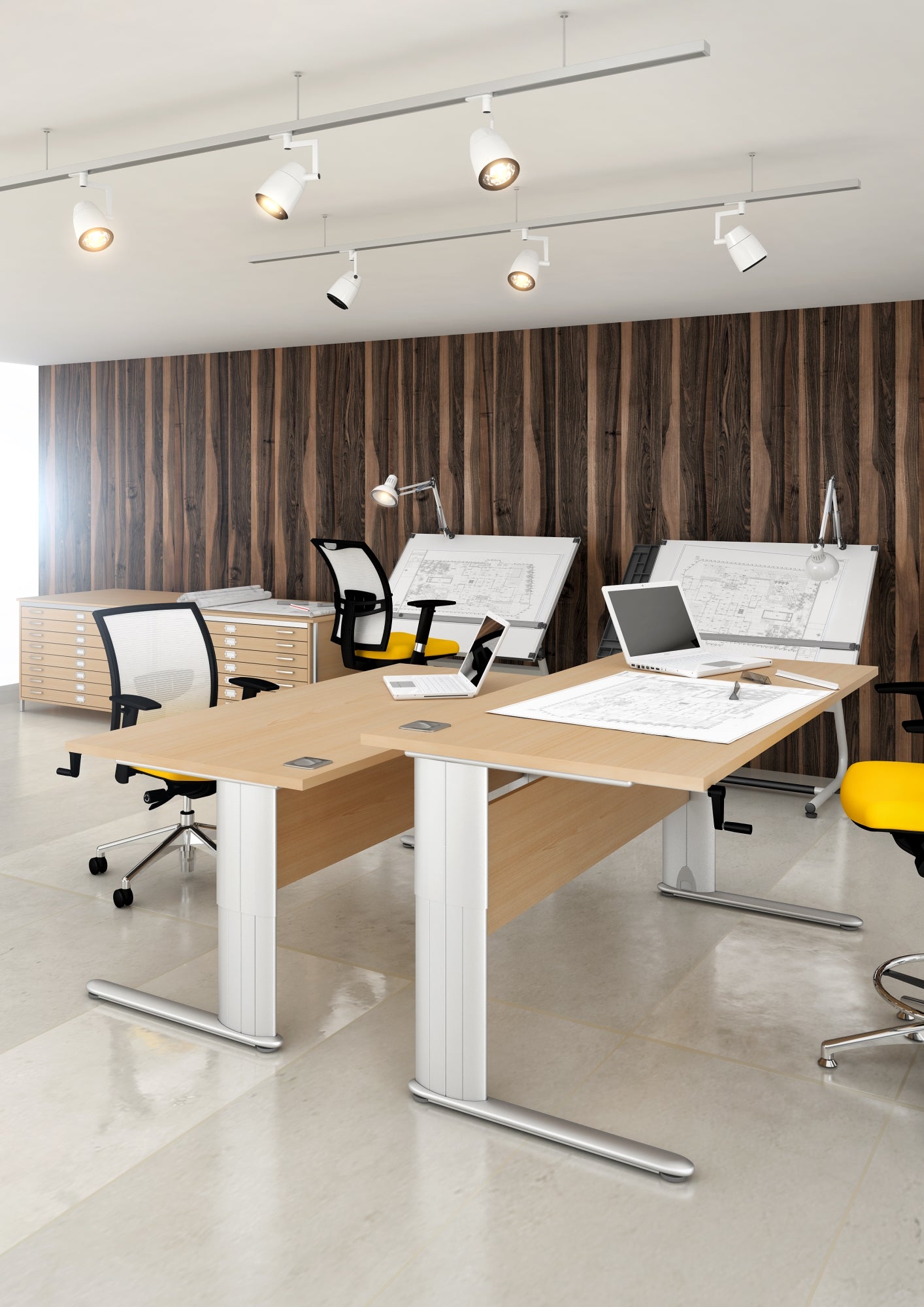 Optima plus crank handle adjustable desk