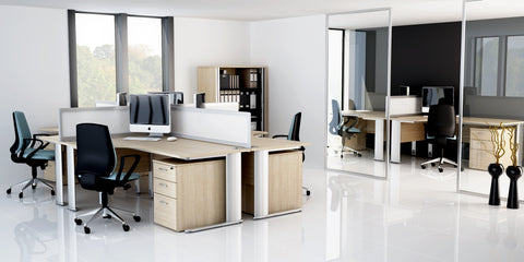 Optima Plus Crescent Workstation - New Image Office Design Ltd